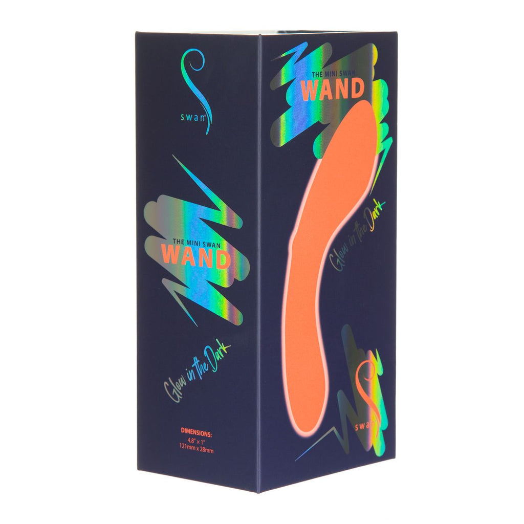 Swan - Mini Wand Vibrator Glow in the Dark - Rosa Silikon Wand