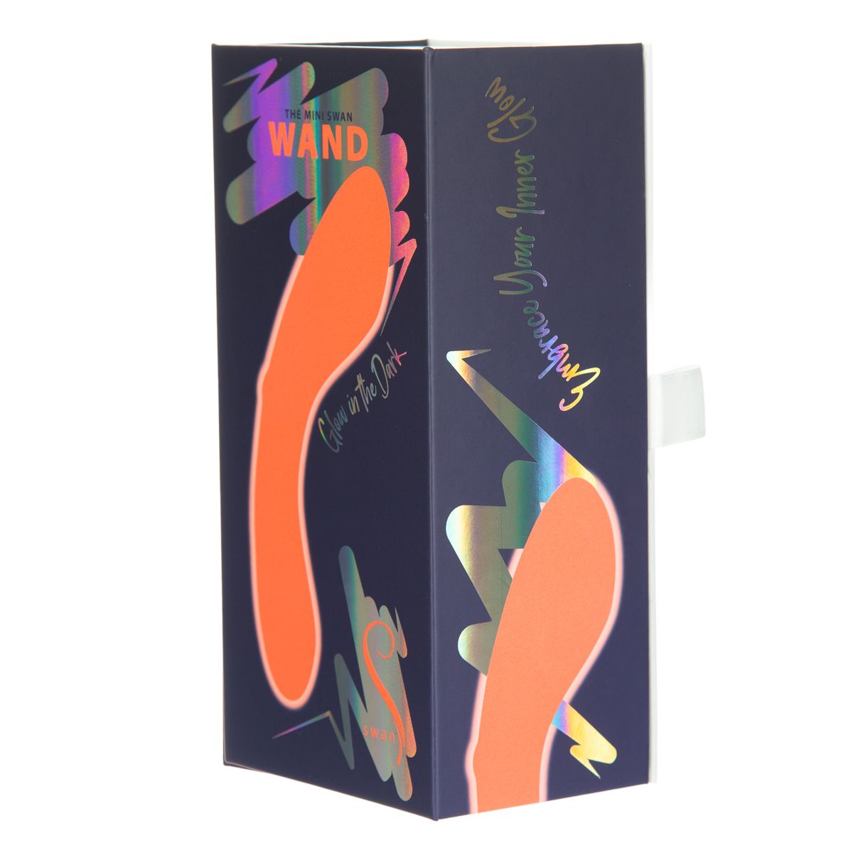 Swan - Mini Wand Vibrator Glow in the Dark - Rosa Silikon Wand