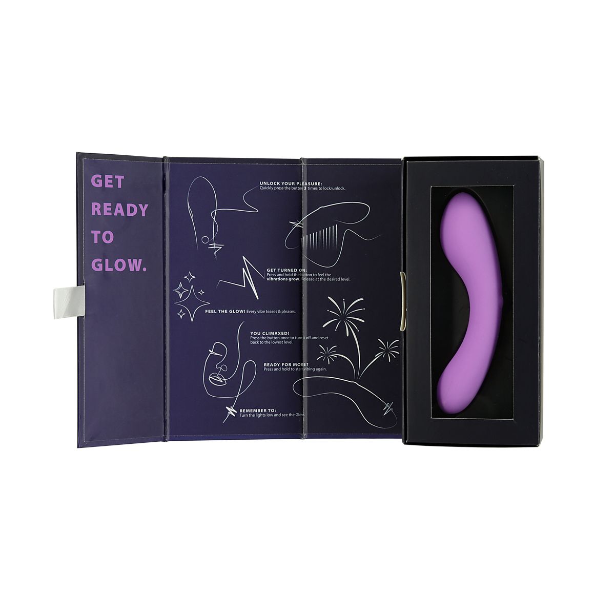 Swan - Mini Wand Vibrator Glow in the Dark - Rosa Silikon Wand