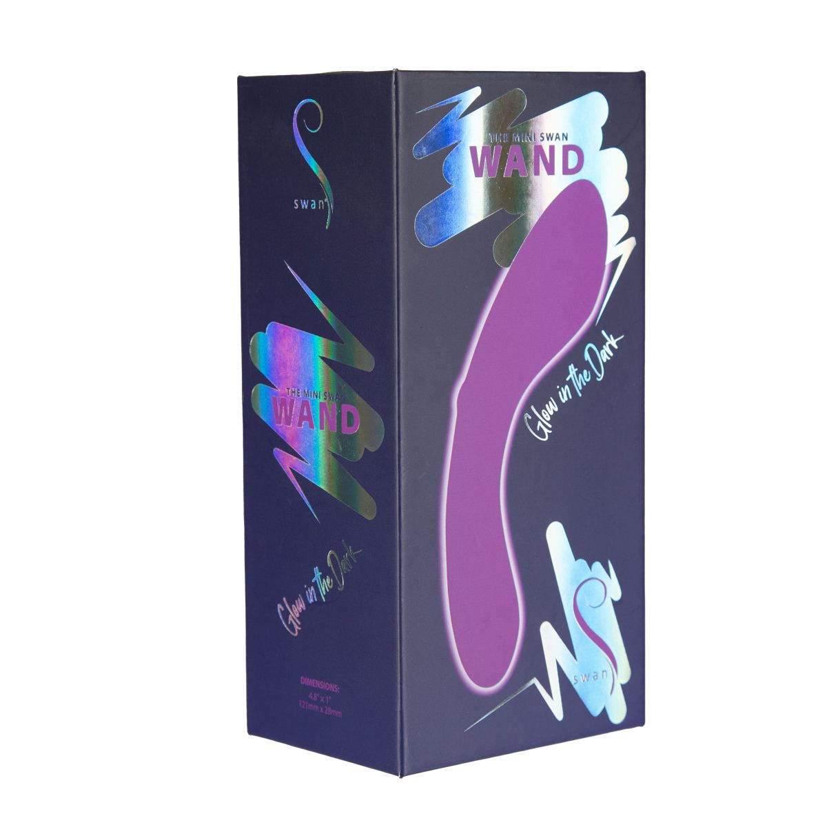 Swan - Mini Wand Vibrator Glow in the Dark - Rosa Silikon Wand