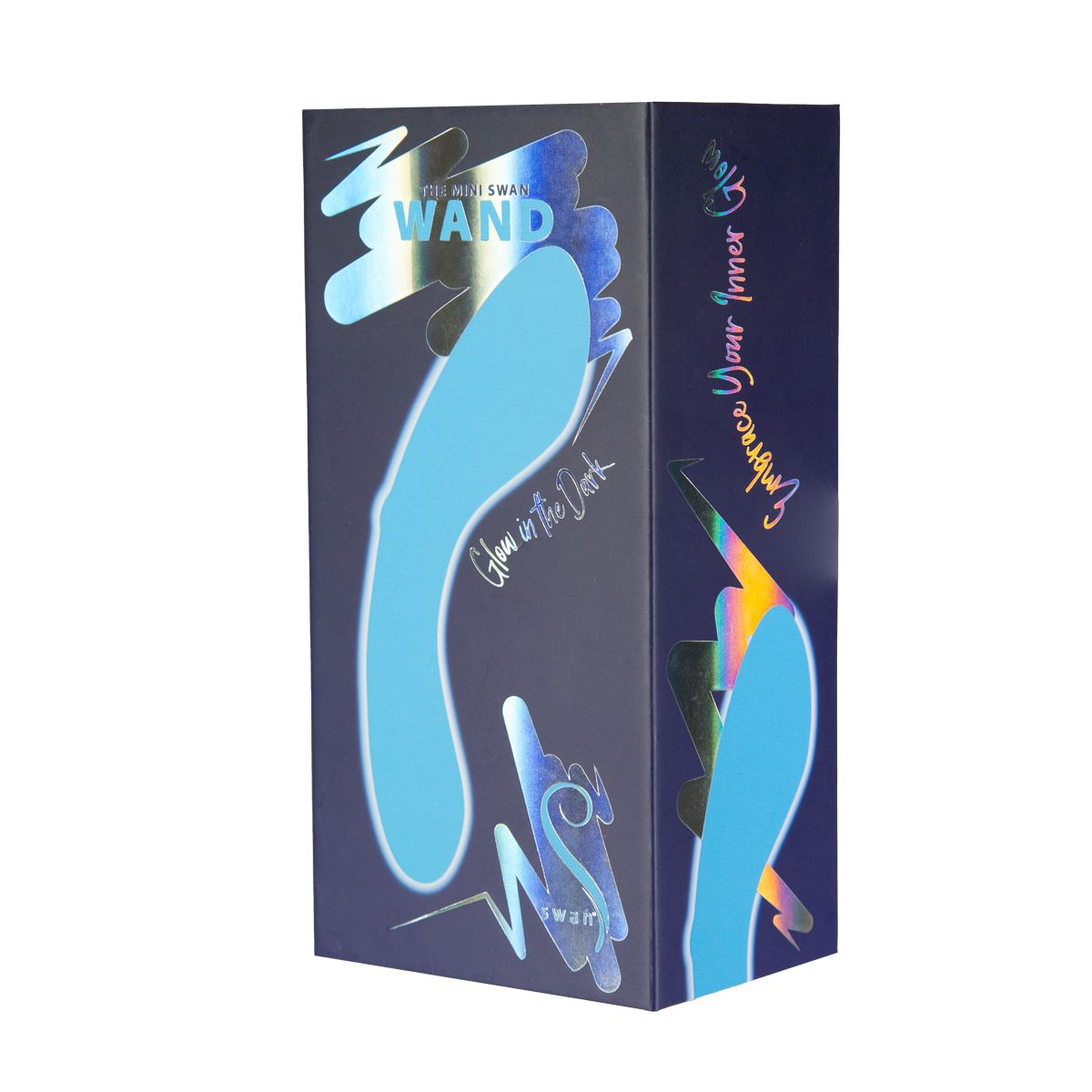Swan - Mini Wand Vibrator Glow in the Dark - Rosa Silikon Wand