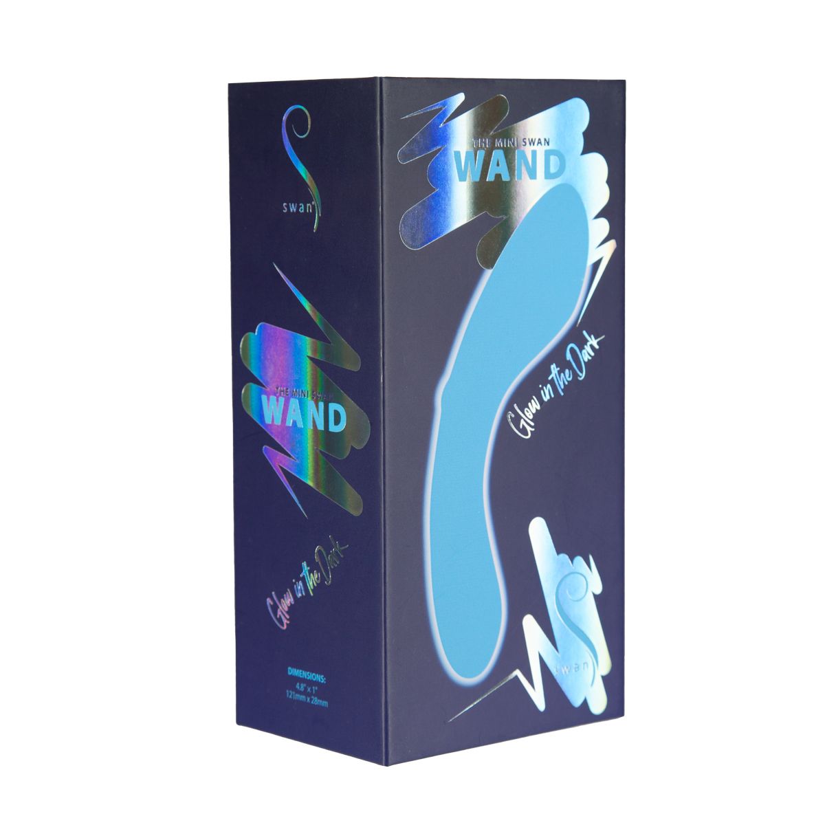 Swan - Mini Wand Vibrator Glow in the Dark - Rosa Silikon Wand
