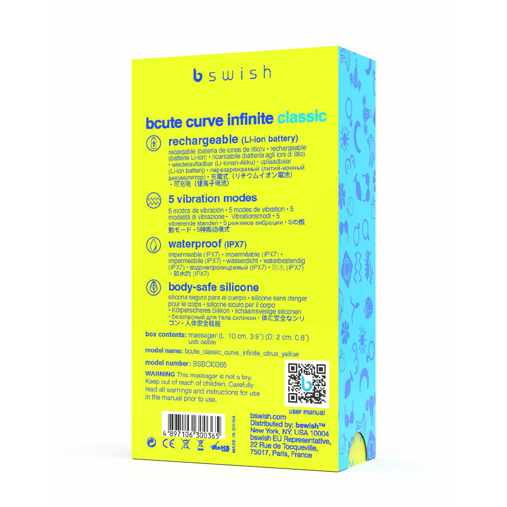 B Swish - Bcute Curve Infinite Classic Bullet Vibrator - Elektrisches Blau