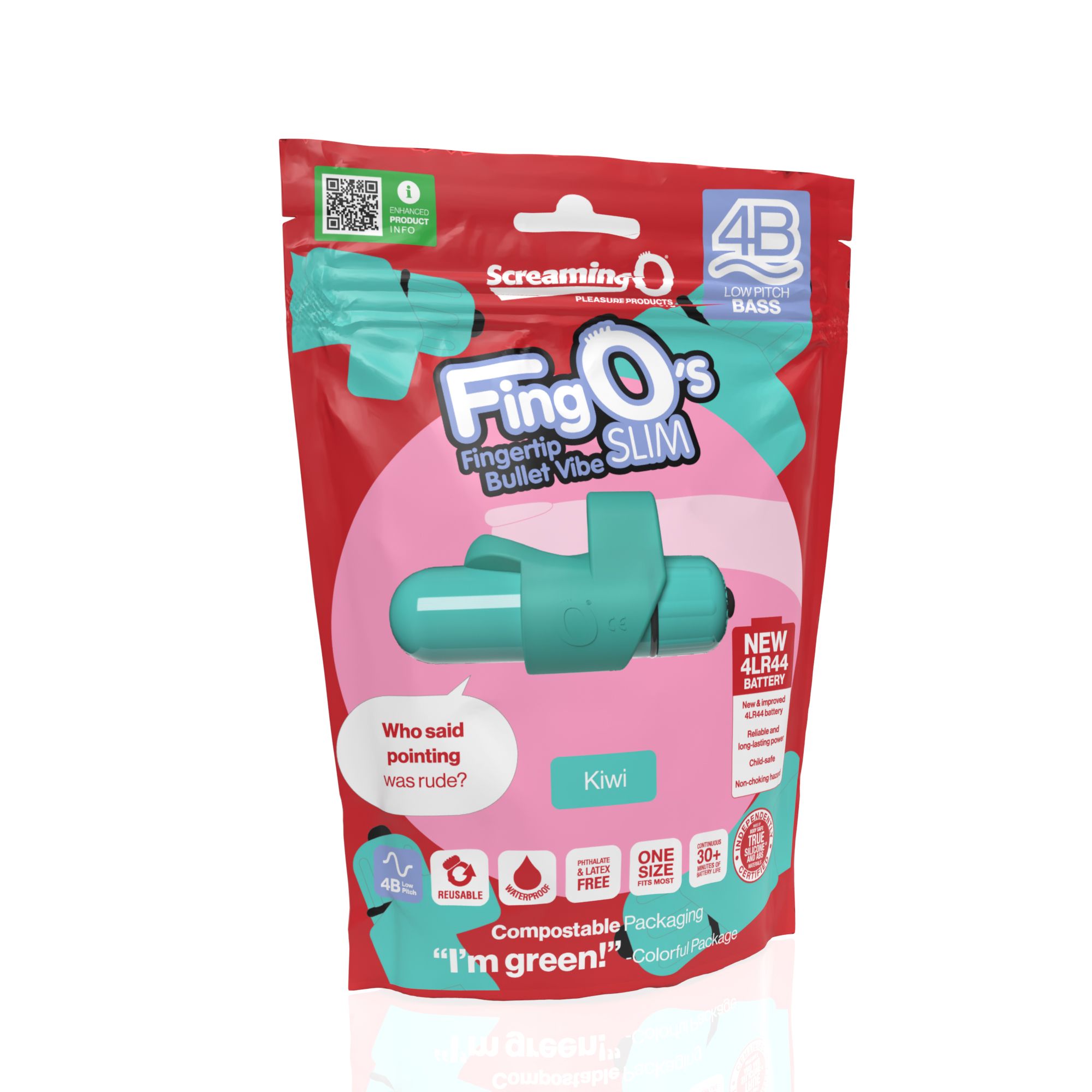 The Screaming O - 4B FingO Slim Fingervibrator - Blau