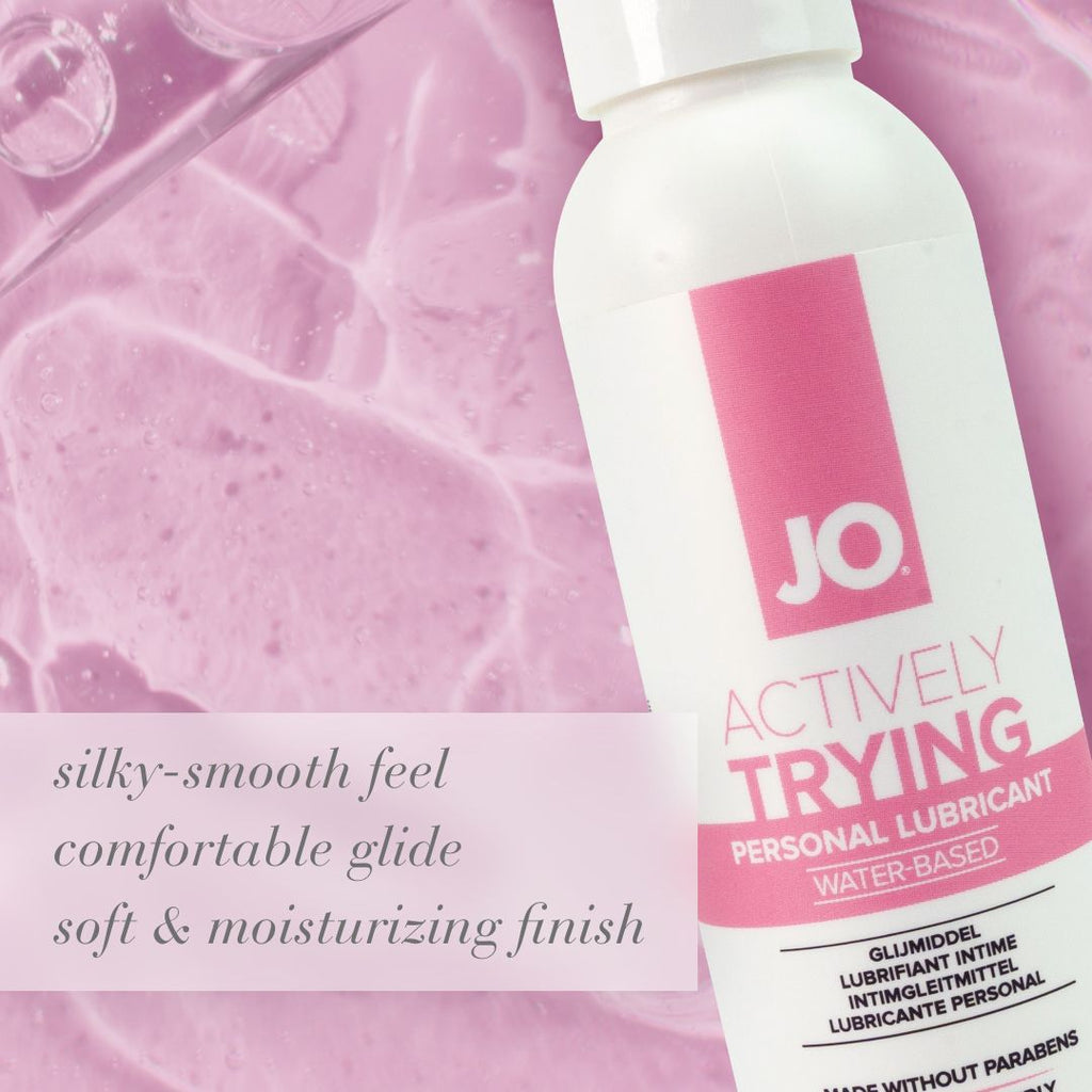 System JO Actively Trying TTC-Gleitmittel 120 ml, wasserbasiert, pH-ausgeglichen, seidige Textur