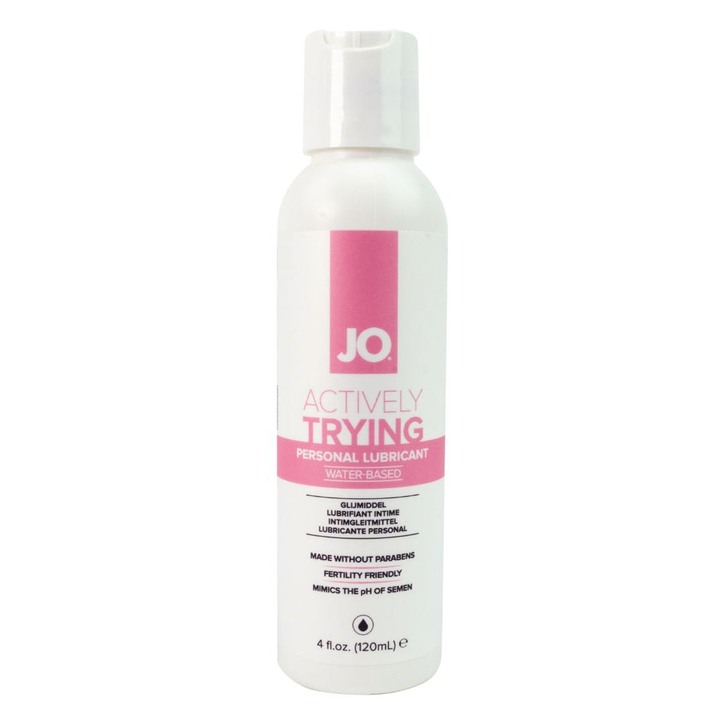 System JO Actively Trying TTC-Gleitmittel 120 ml, wasserbasiert, pH-ausgeglichen, seidige Textur