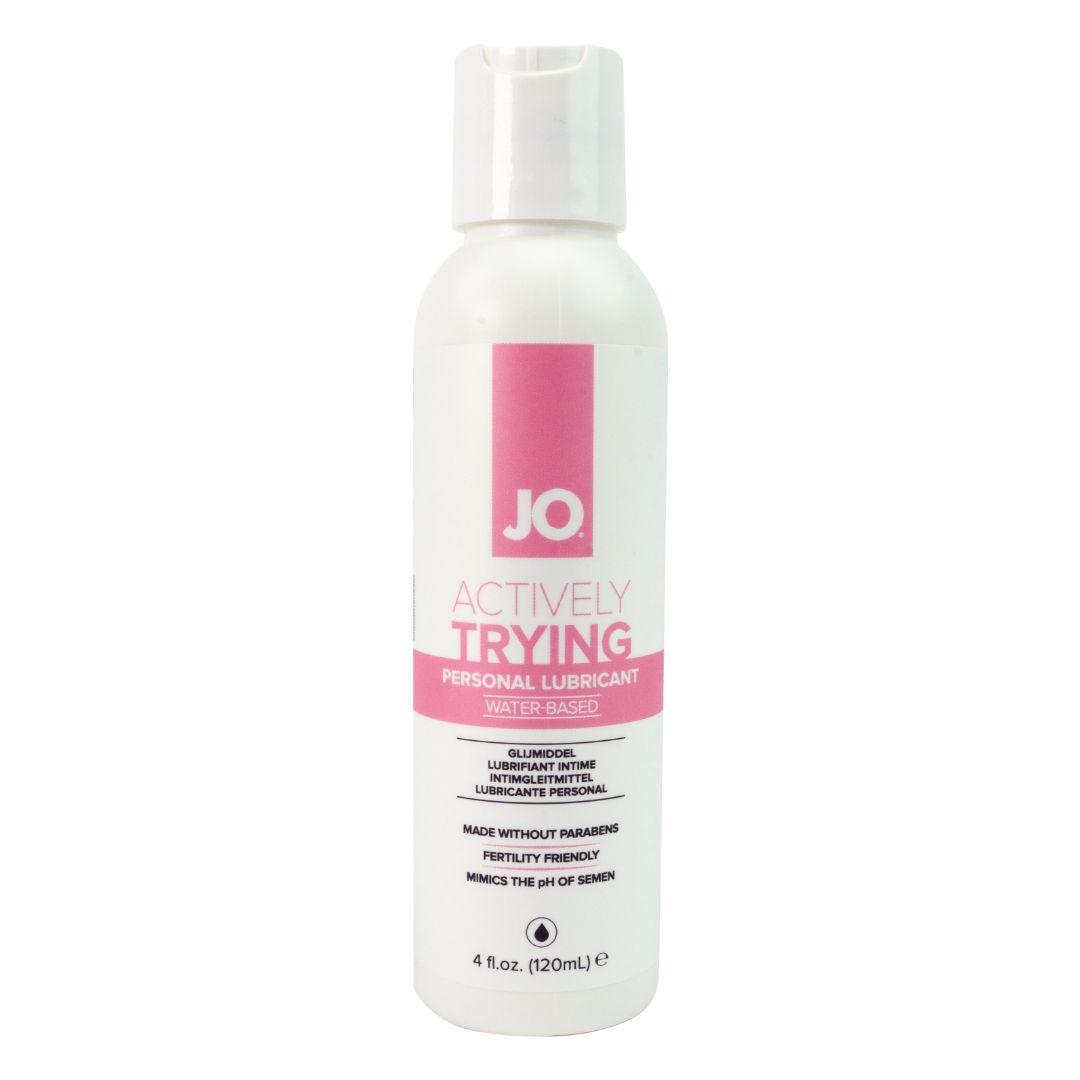 System JO Actively Trying TTC-Gleitmittel 120 ml, wasserbasiert, pH-ausgeglichen, seidige Textur