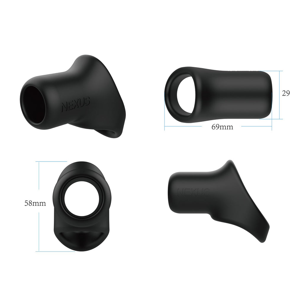 Nexus - RISE Silikon Cock- und Hodenträger - Schwarz