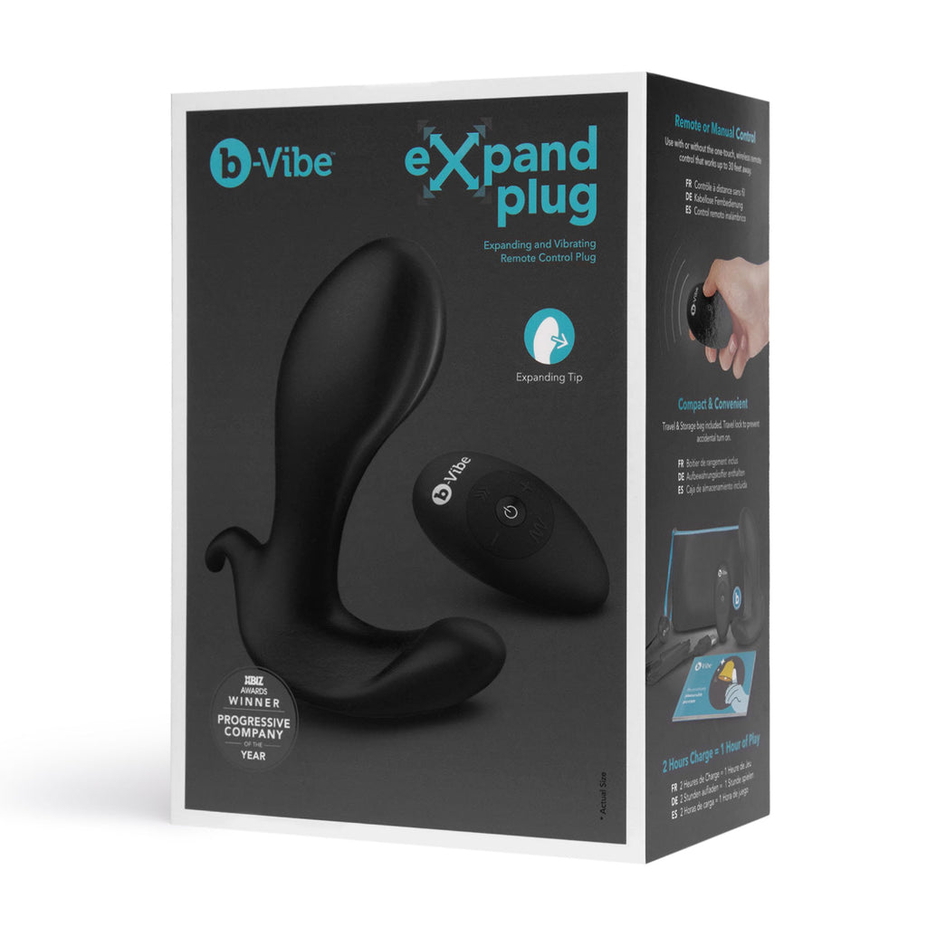 B-Vibe - Expand Plug - Expandierbarer Vibrierender Analplug mit Fernbedienung