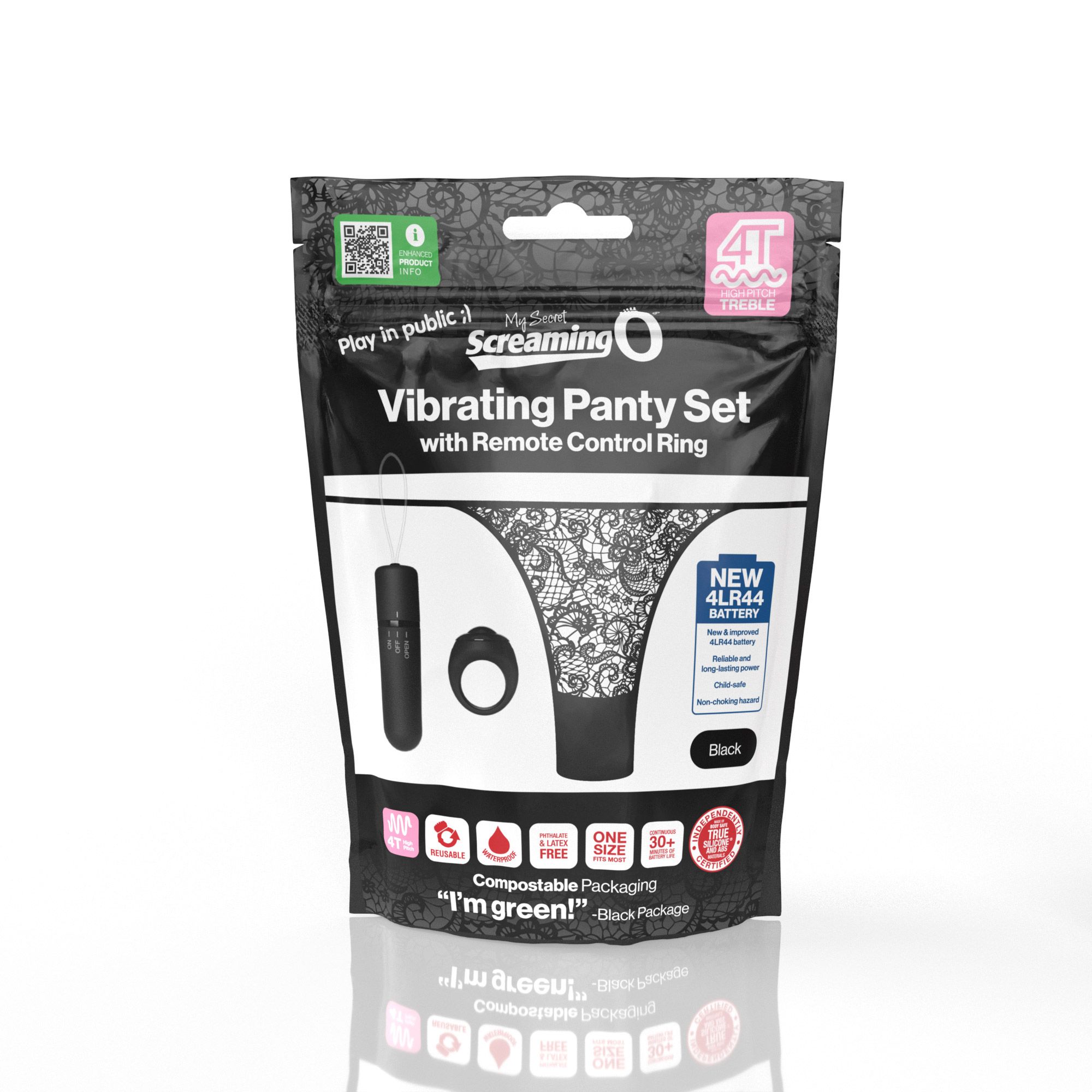 The Screaming O - My Secret 4T Panty Vibe mit Fernbedienung - Schwarz