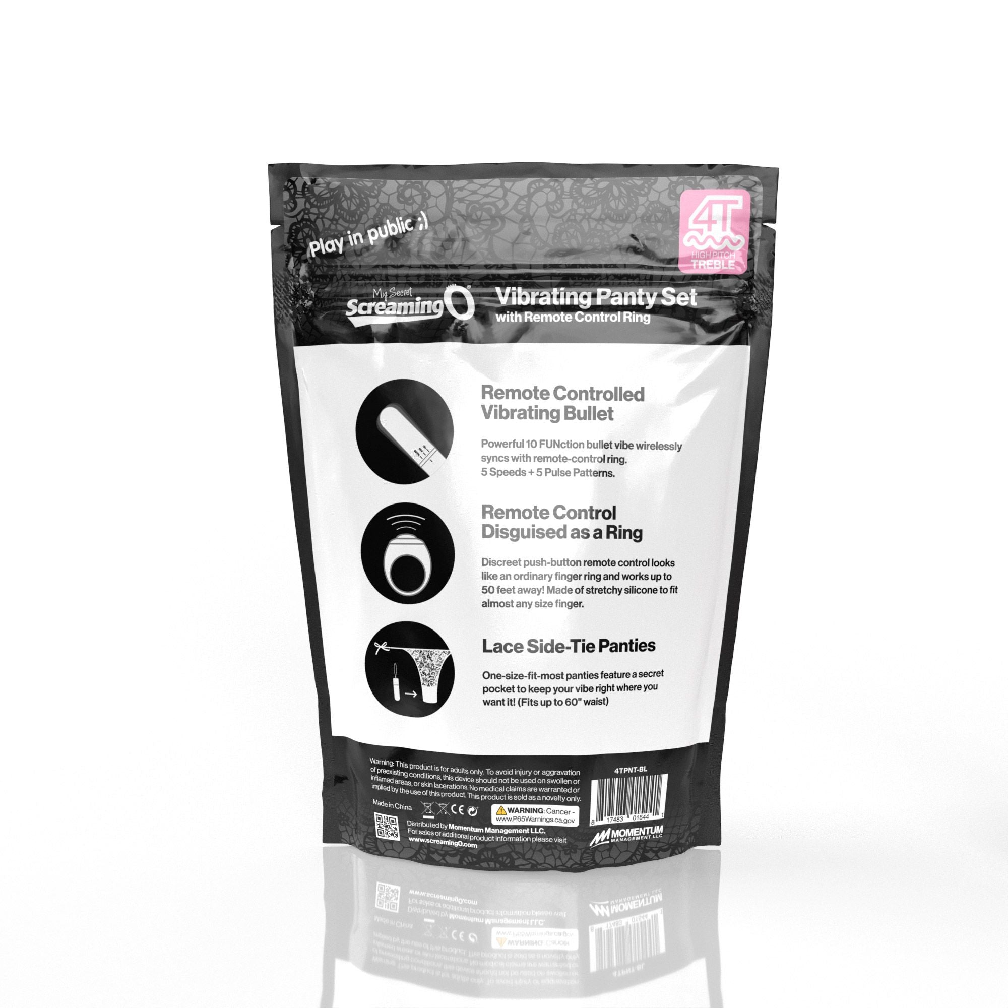 The Screaming O - My Secret 4T Panty Vibe mit Fernbedienung - Schwarz