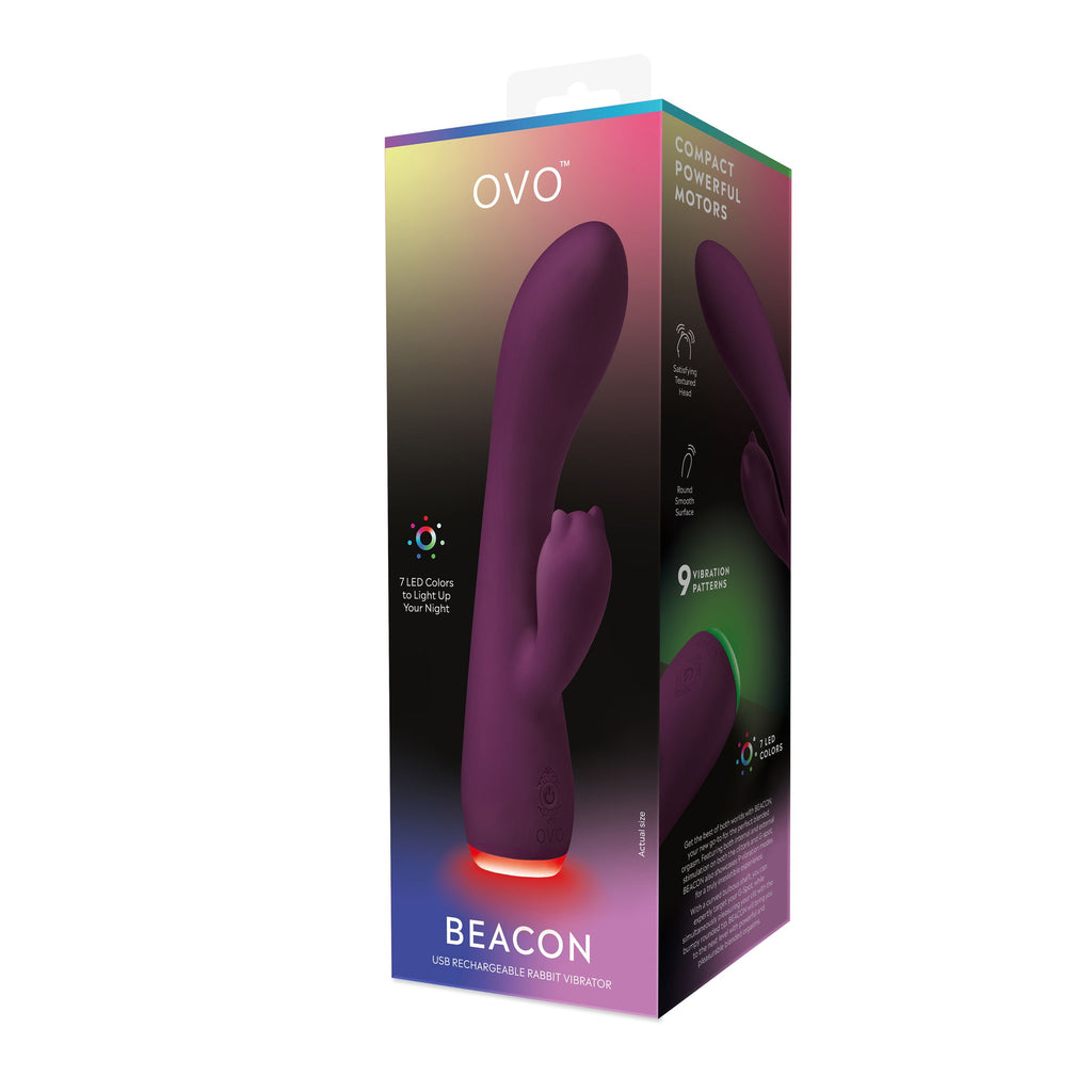 Ovo - Beacon Rabbit Vibrator - Doppelte Stimulation mit LED und G-Spot-Schaft