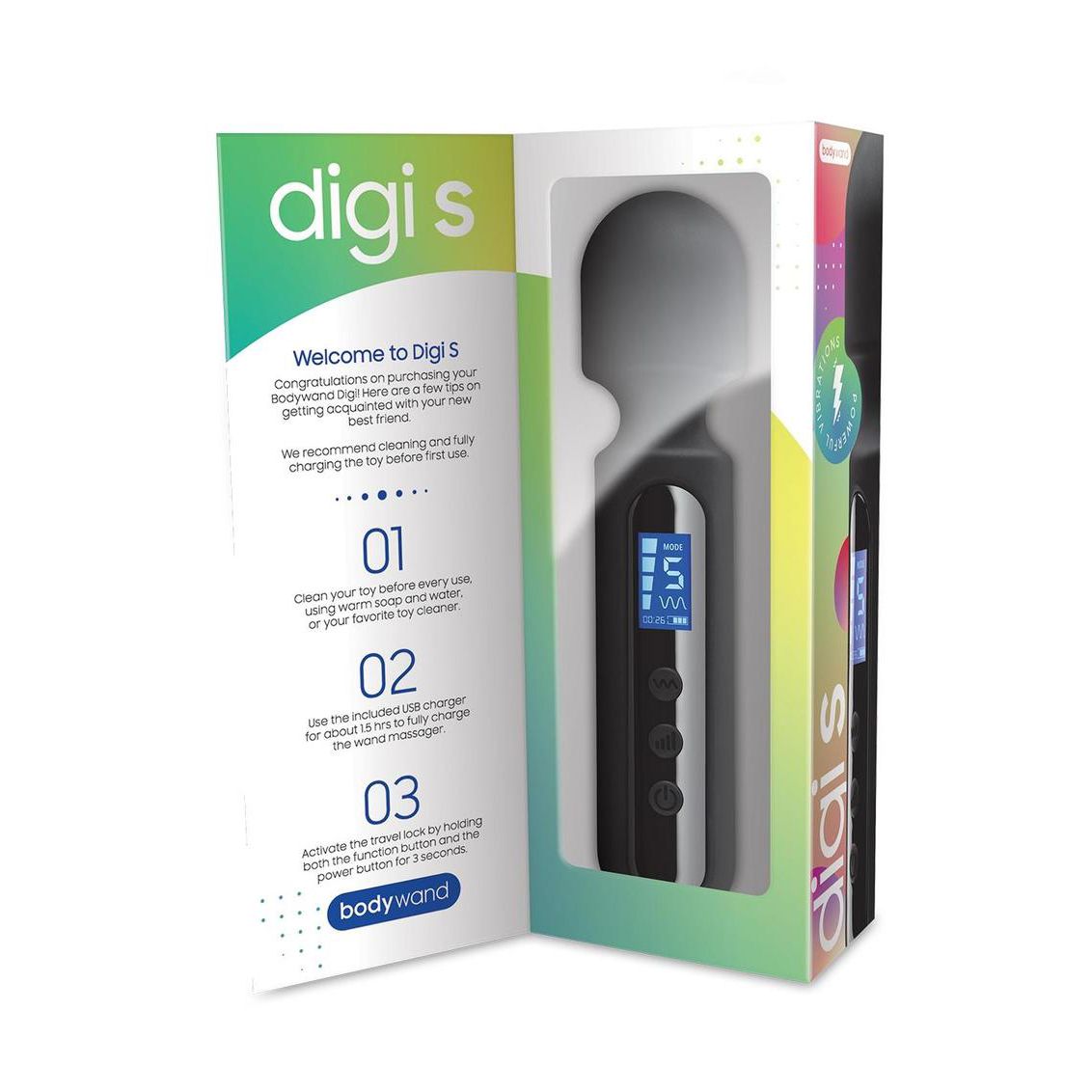 Bodywand - Digi S Massagestab - Kompakter Vibrator mit LED-Display