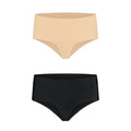 Bye Bra - Invisible High Brief Nude + Black S