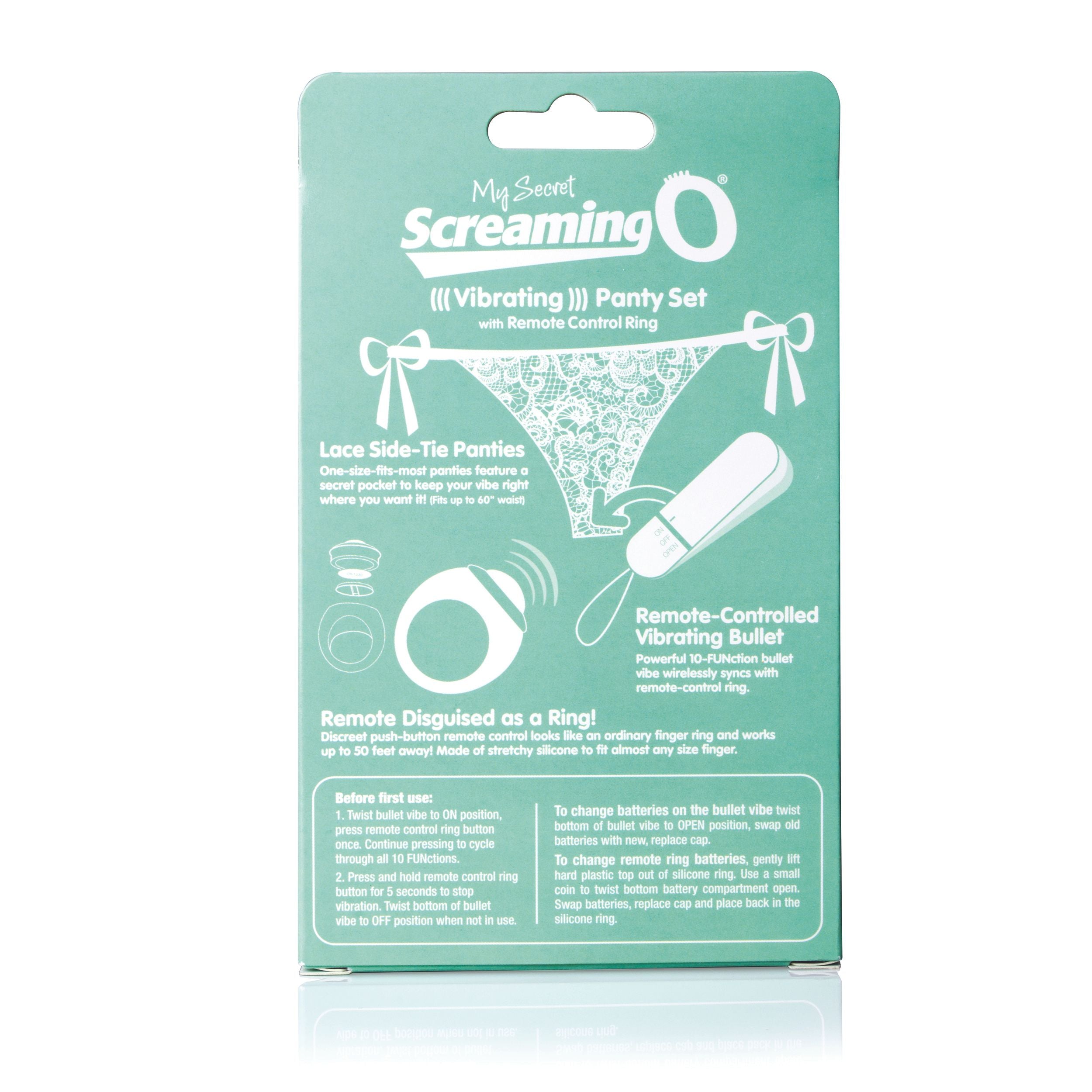 My Secret - Vibrating Panty Set mit Fernbedienung - Schwarz