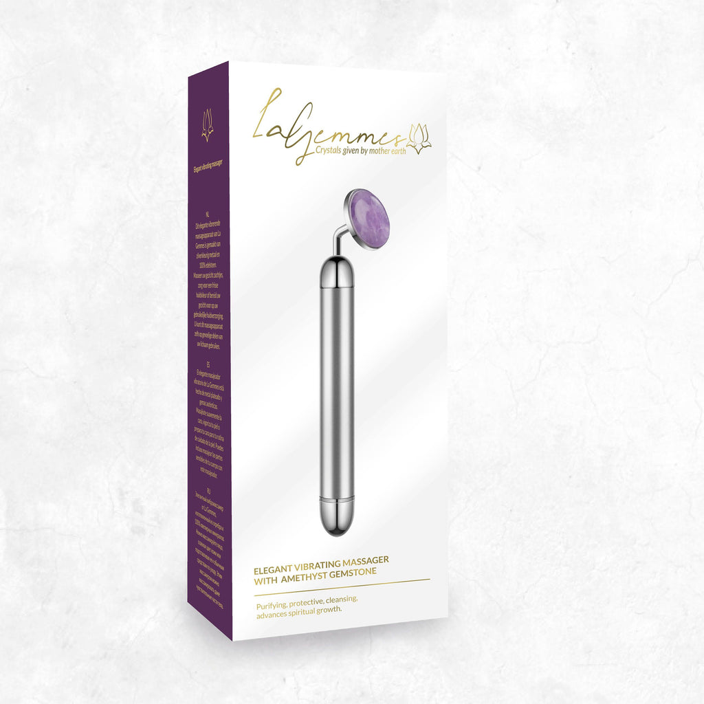 La Gemmes - Lay-On Vibrator mit Amethyst Edelstein - 15 cm