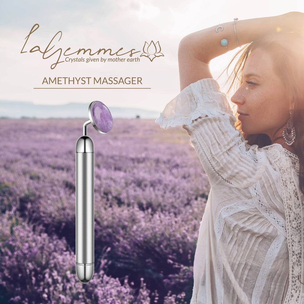 La Gemmes - Lay-On Vibrator mit Amethyst Edelstein - 15 cm