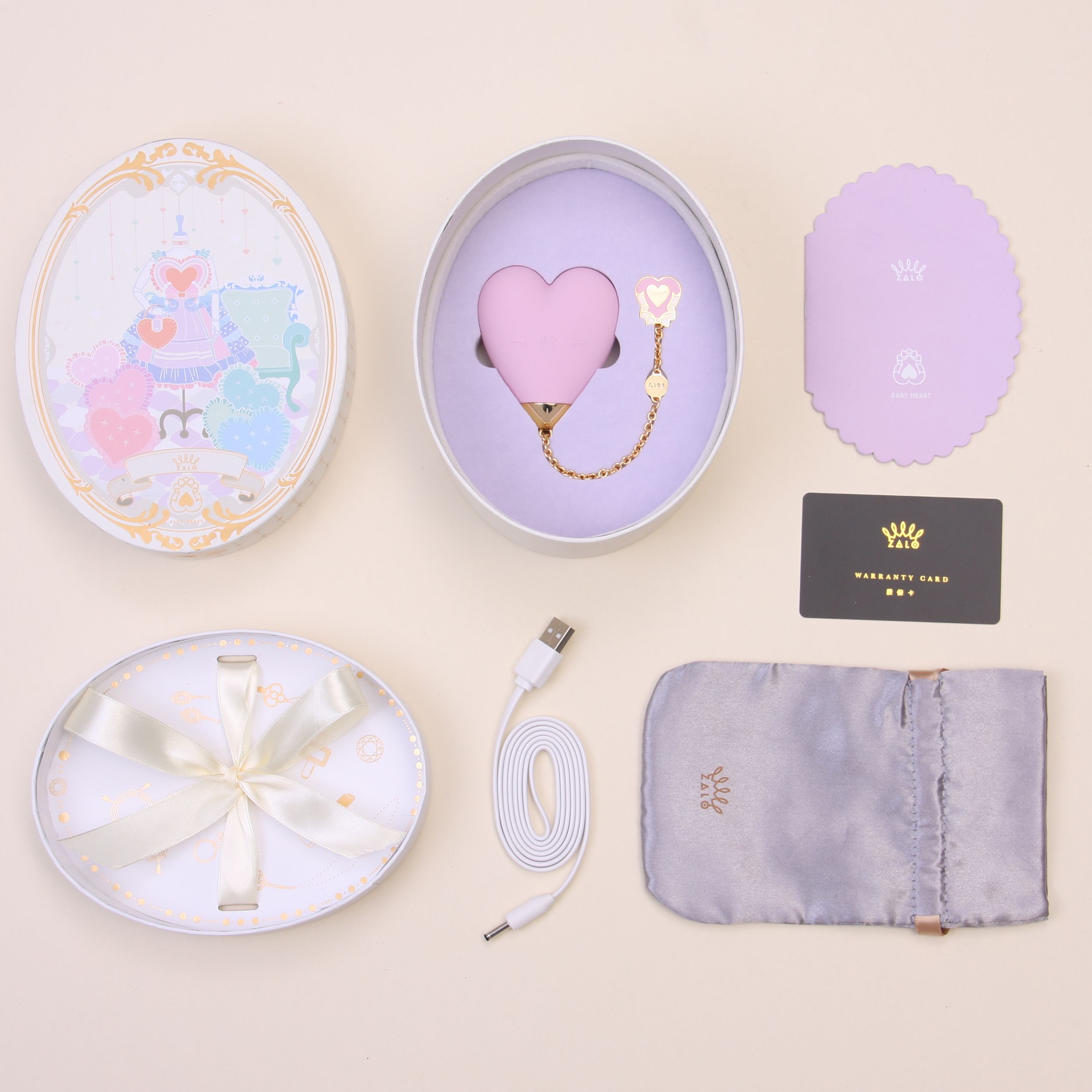 Zalo - Baby Heart Personal Massager - Weiß