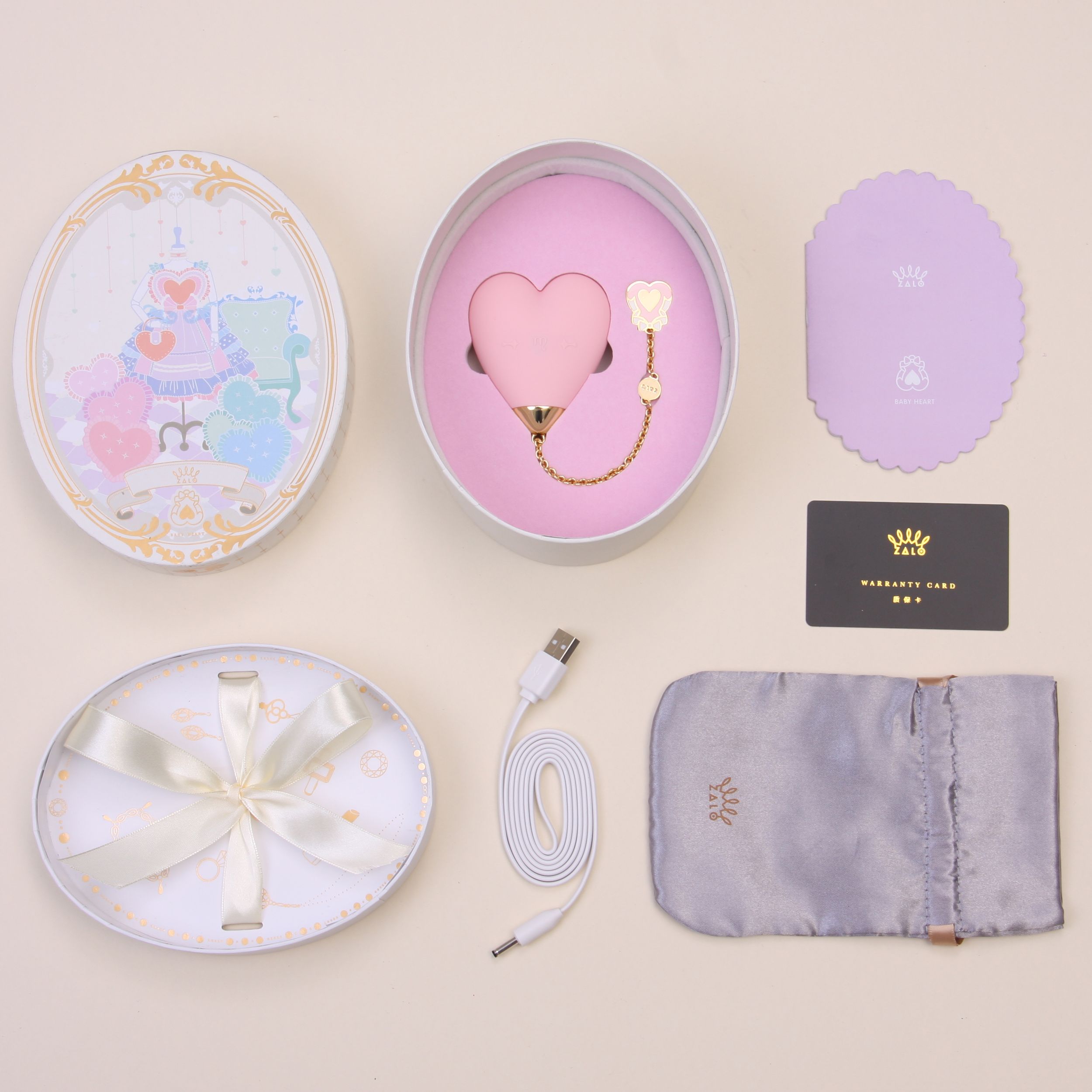Zalo - Baby Heart Personal Massager - Weiß
