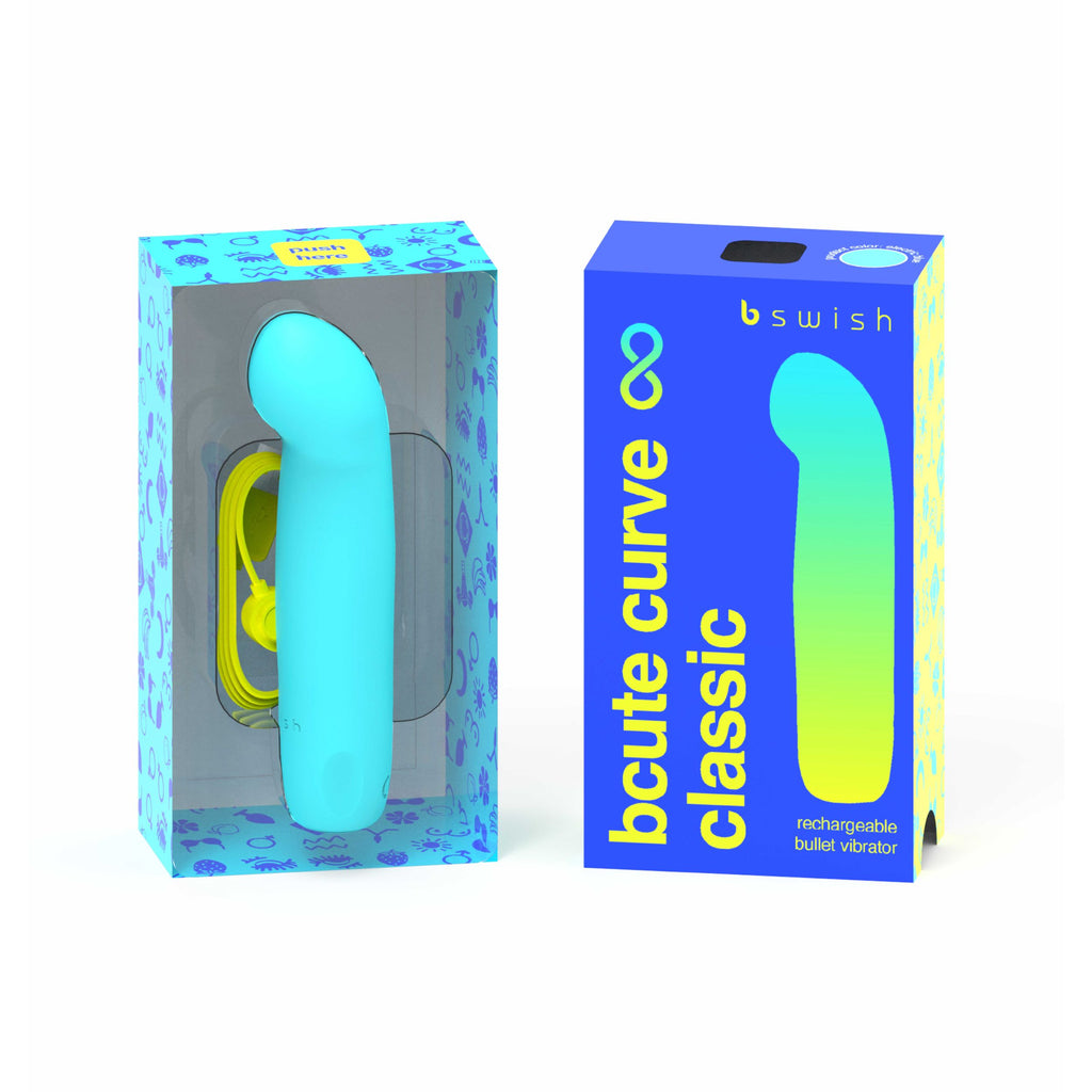 B Swish - Bcute Curve Infinite Classic Bullet Vibrator - Elektrisches Blau