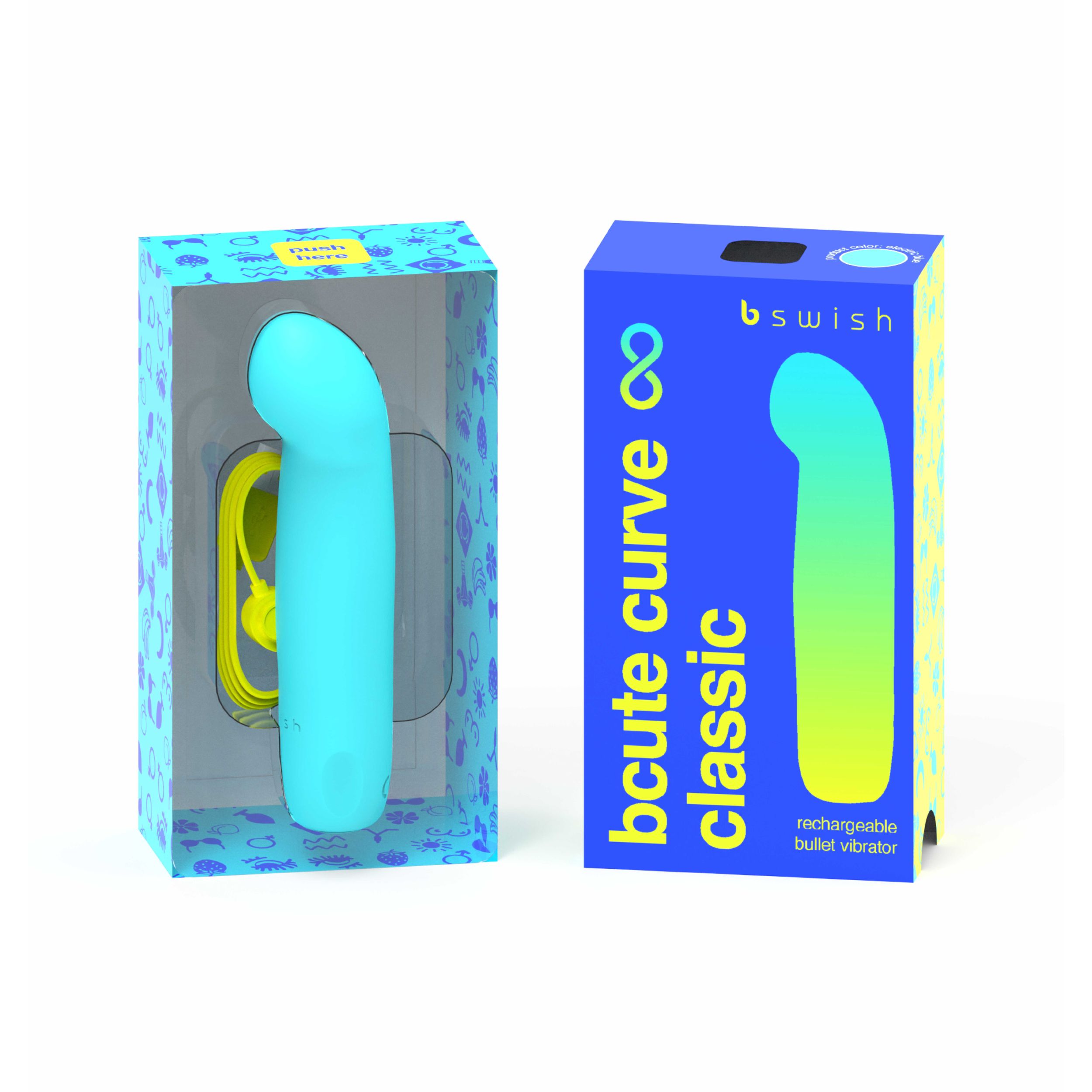 B Swish - Bcute Curve Infinite Classic Bullet Vibrator - Elektrisches Blau
