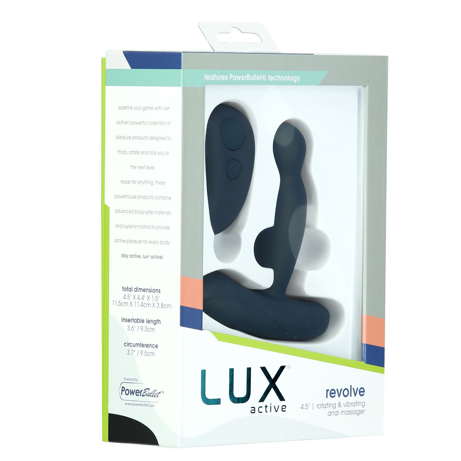 Lux Active - Revolve Rotierender Vibrierender Anal-Massager mit Fernbedienung