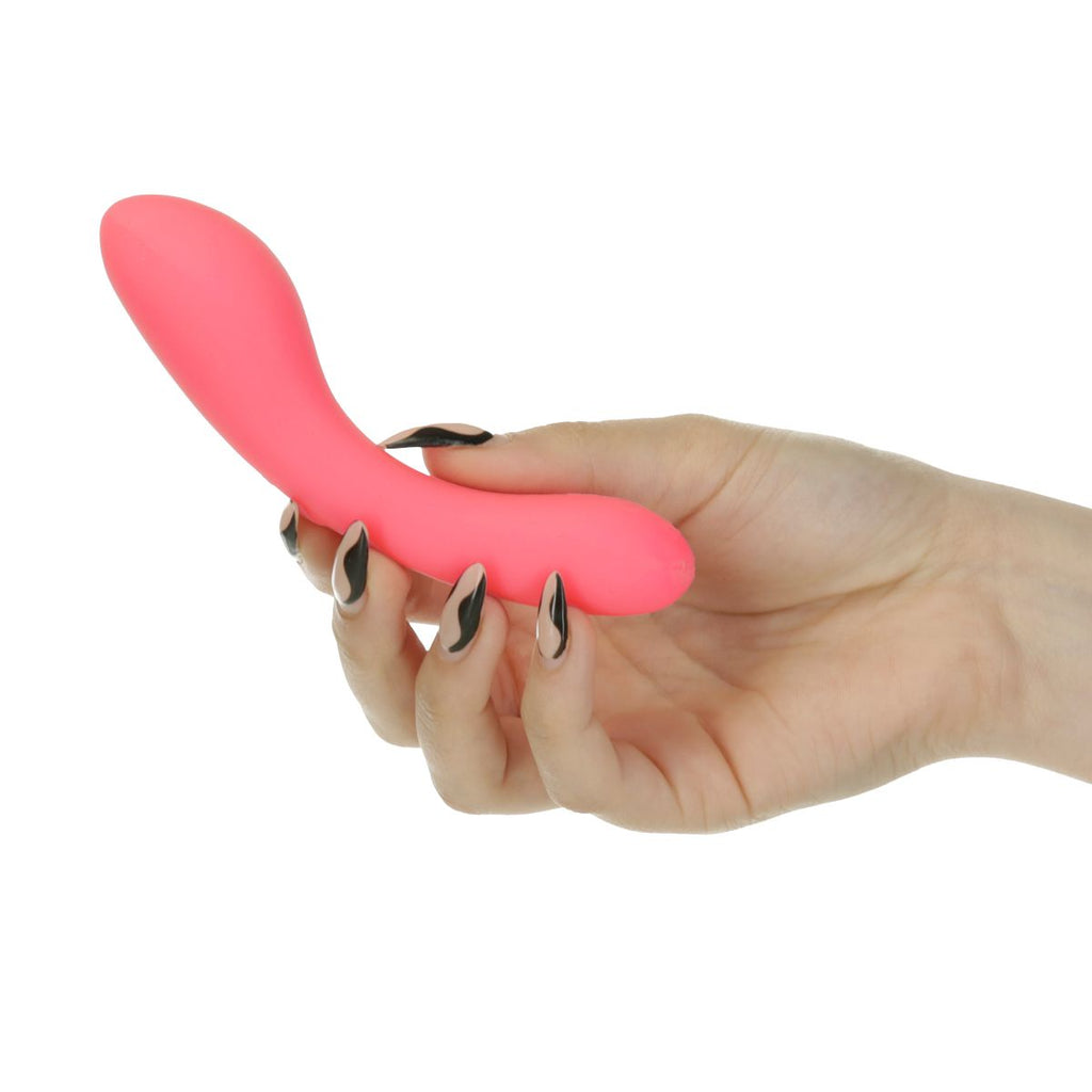 Swan - Mini Wand Vibrator Glow in the Dark - Rosa Silikon Wand