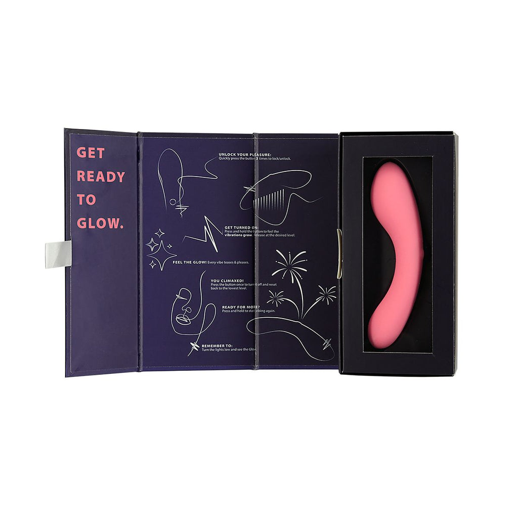 Swan - Mini Wand Vibrator Glow in the Dark - Rosa Silikon Wand