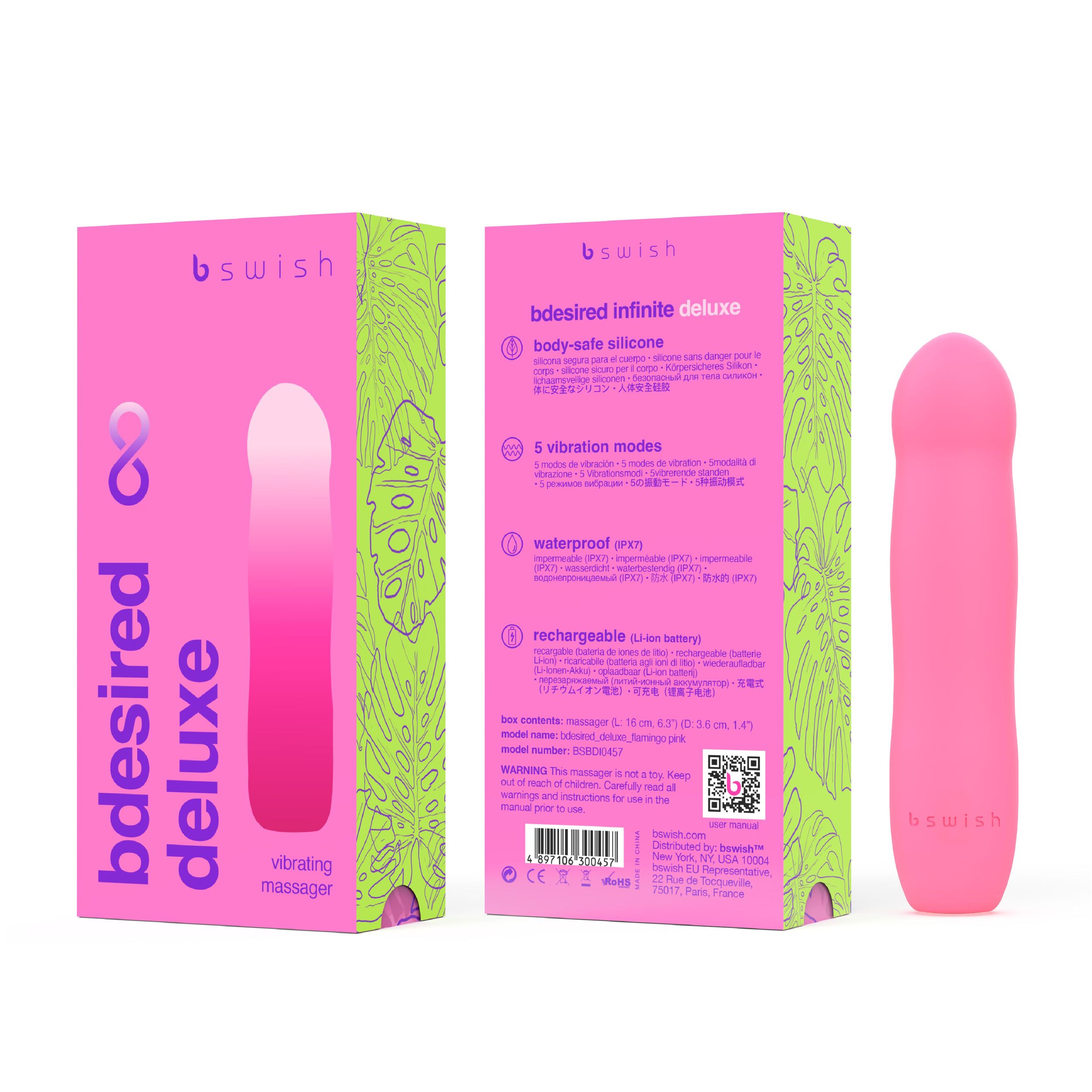 B.Swish - Bdesired Infinite Deluxe Vibrator - Silikon G-Punkt und Klitoris Stimulator