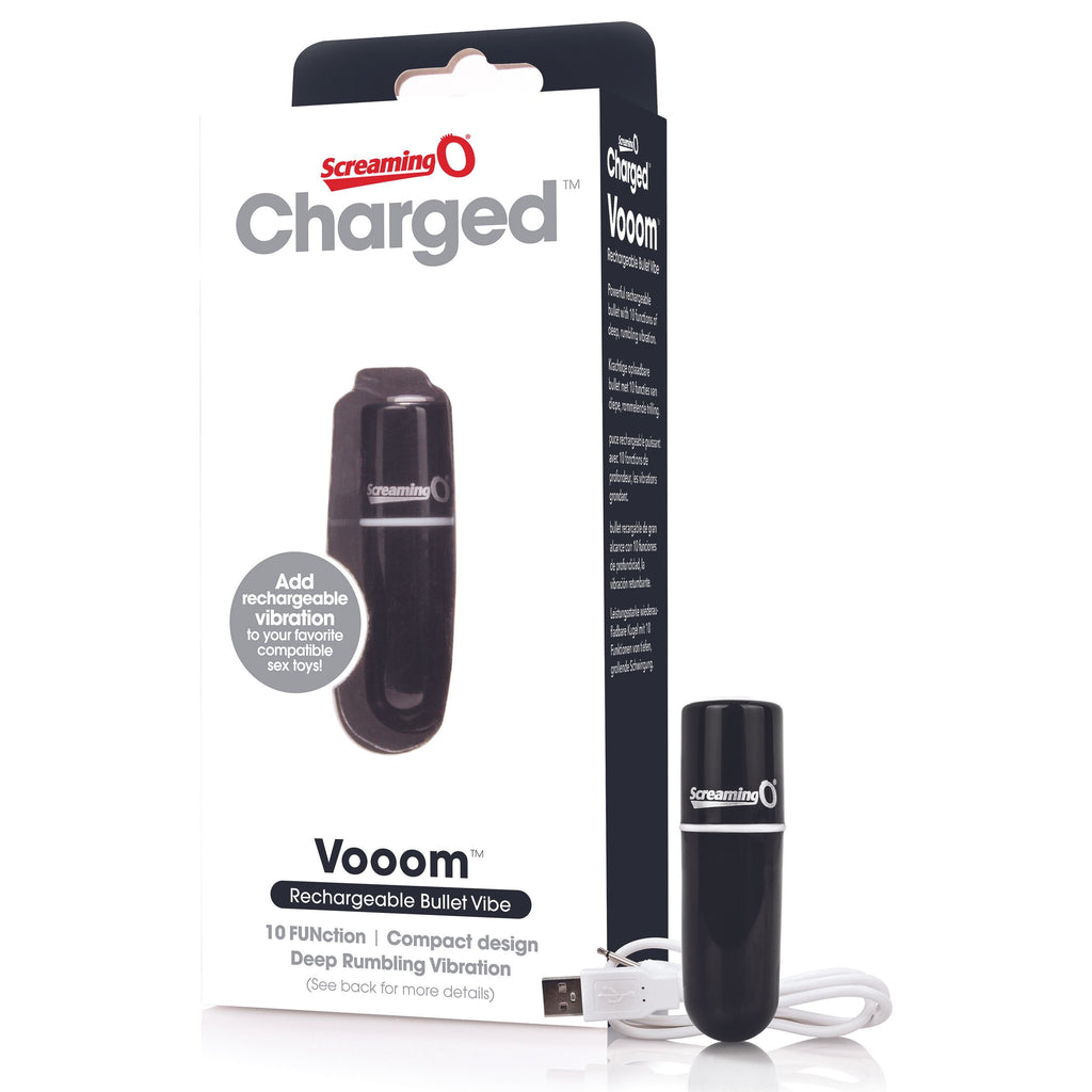 The Screaming O - Charged Vooom Bullet Vibrator - Aufladbar Schwarz