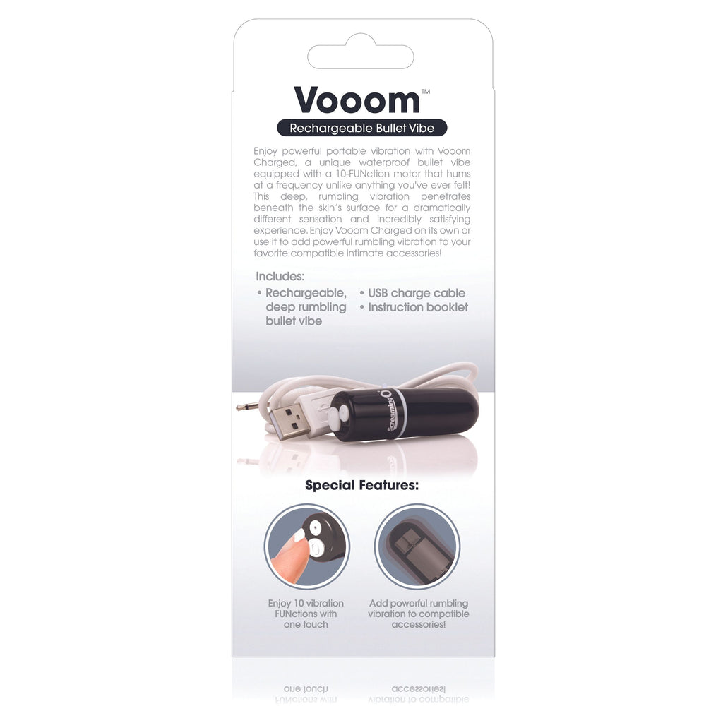 The Screaming O - Charged Vooom Bullet Vibrator - Aufladbar Schwarz