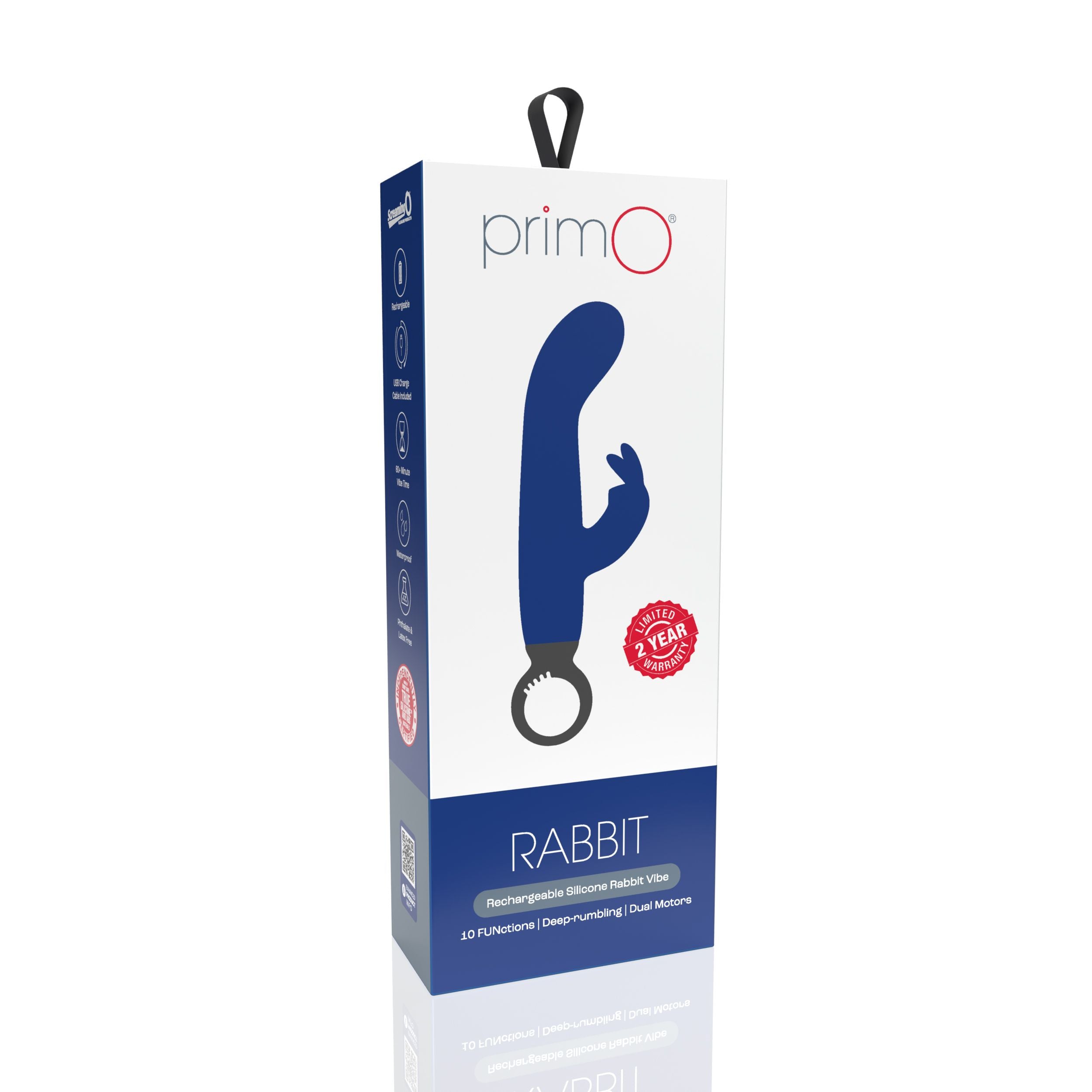 The Screaming O - Primo Rabbit Vibrator - Blau