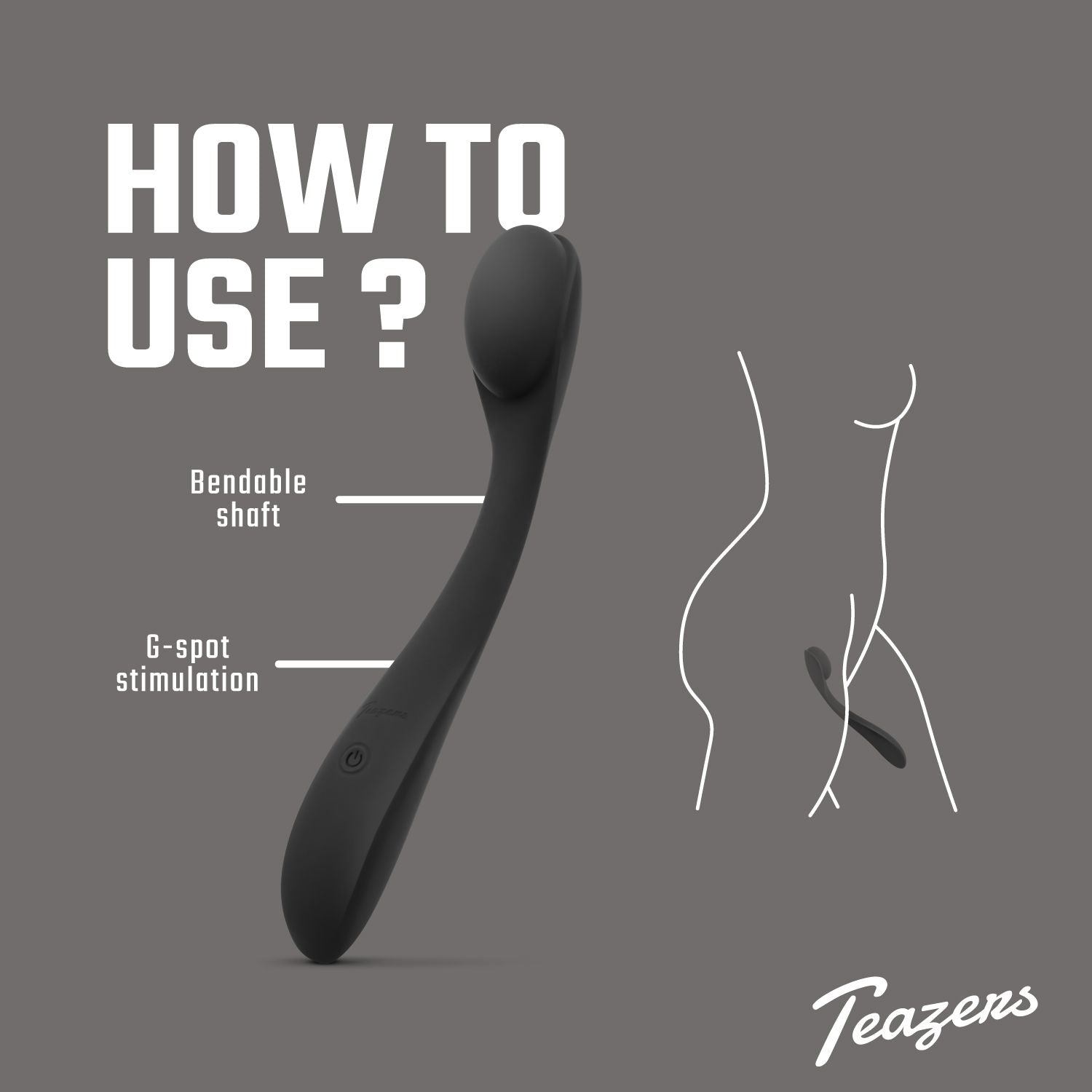 Teazers - G-Punkt Vibrator - Wasserdicht mit biegbarem Kopf und 5 Vibrationsmodi