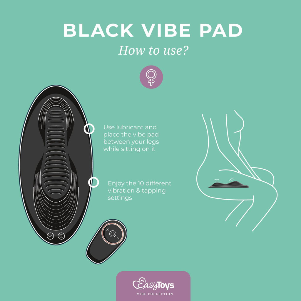EasyToys - Vibrationspad mit Fernbedienung - Schwarz