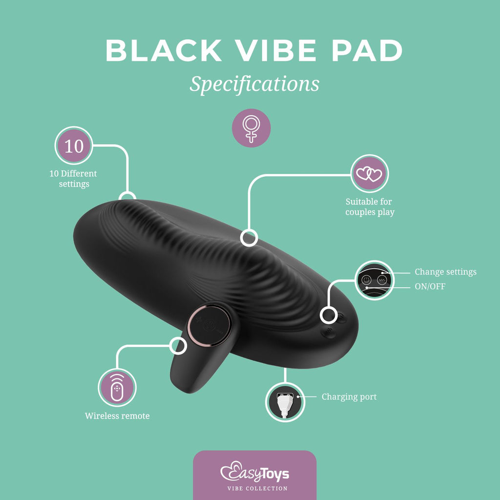 EasyToys - Vibrationspad mit Fernbedienung - Schwarz