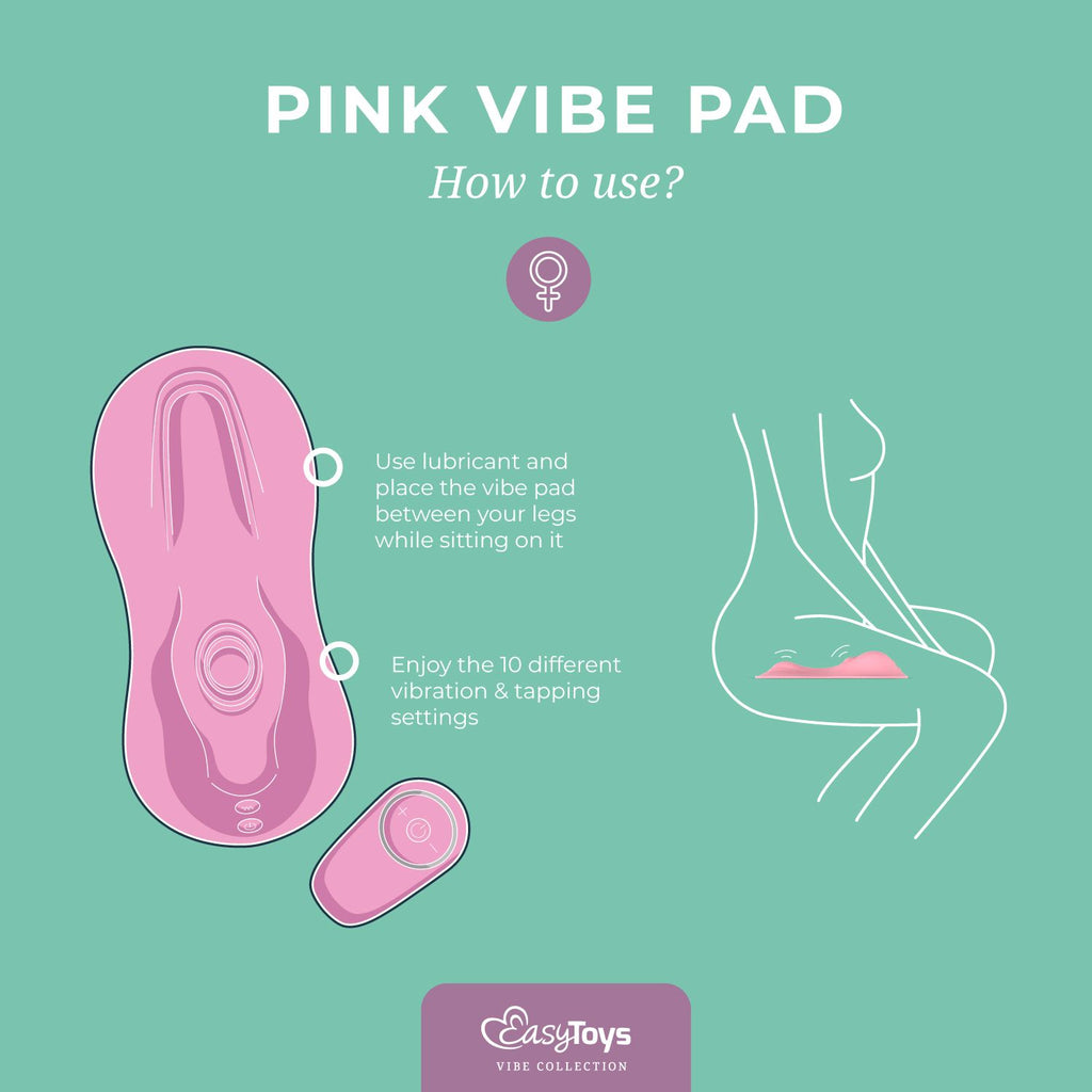 EasyToys - Vibe Pad Klopfender und Vibrierender Vibrator mit Fernbedienung - Rosa