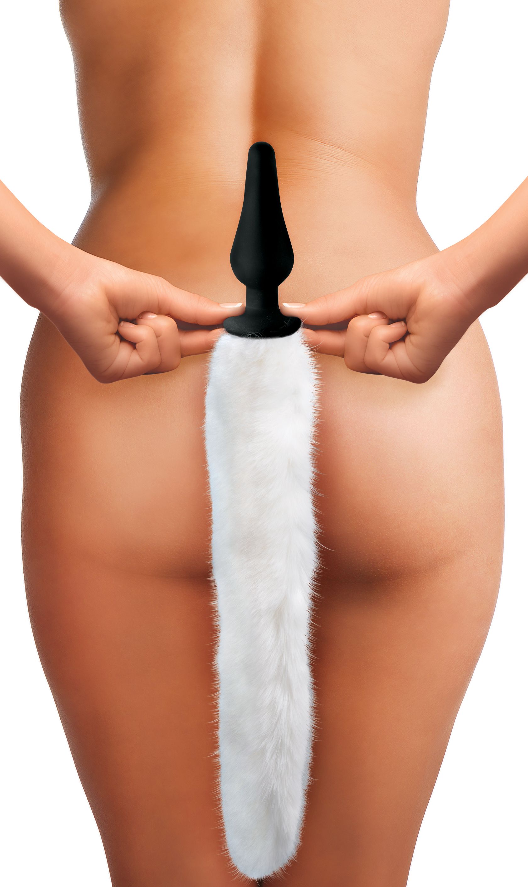 White Fox Set mit Schwanz und Ohren
