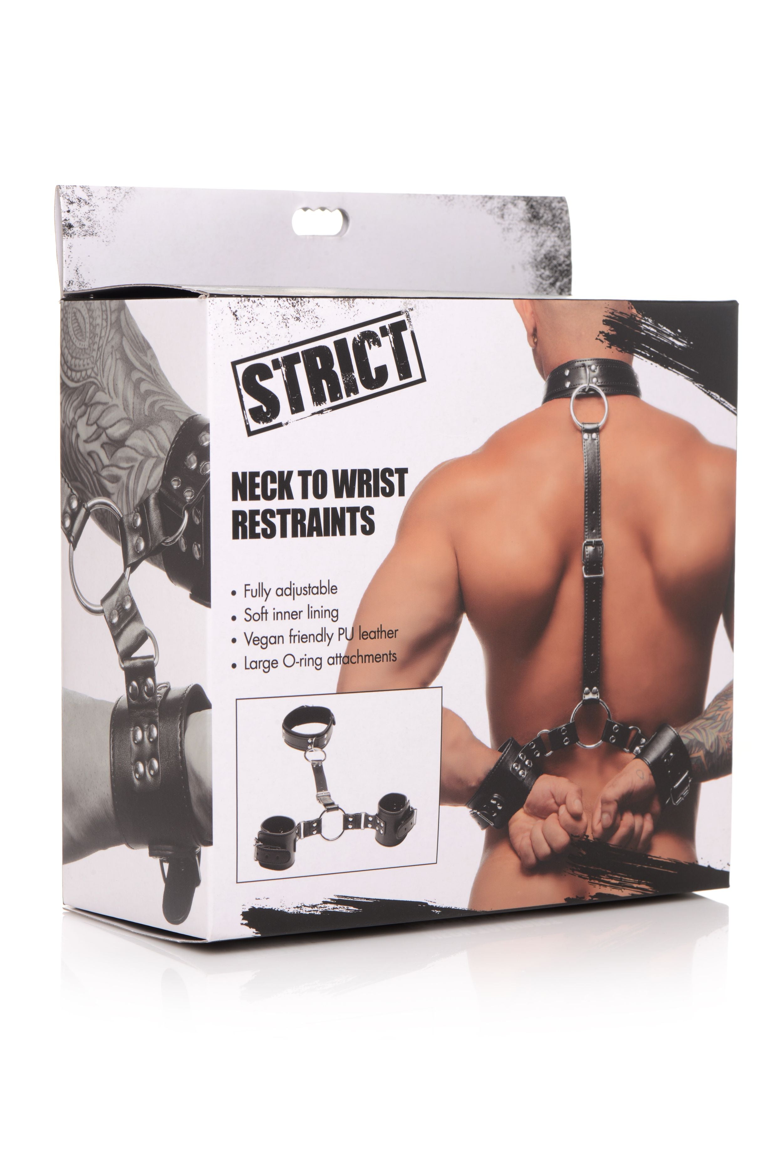 Strict - Halsband mit Manschetten Fessel-Set - Schwarz