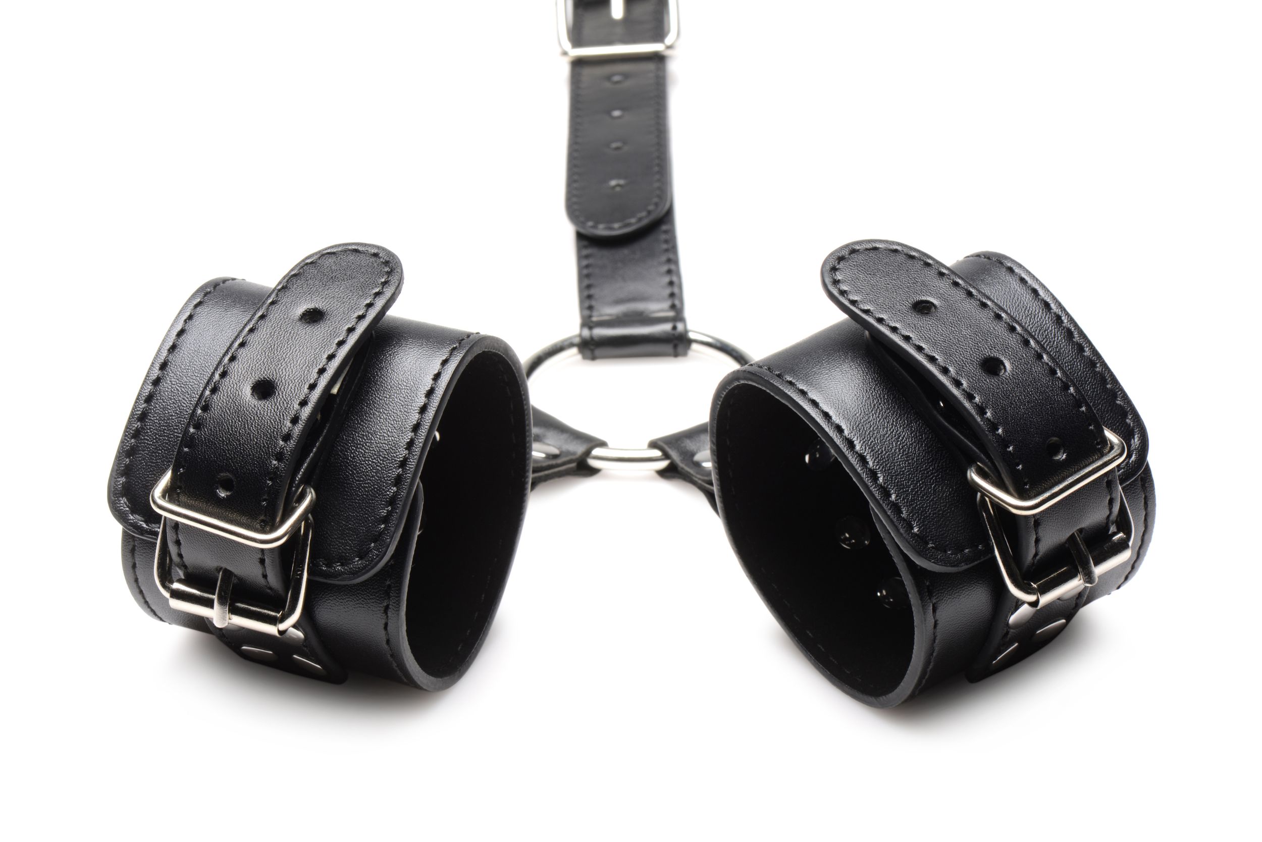 Strict - Halsband mit Manschetten Fessel-Set - Schwarz