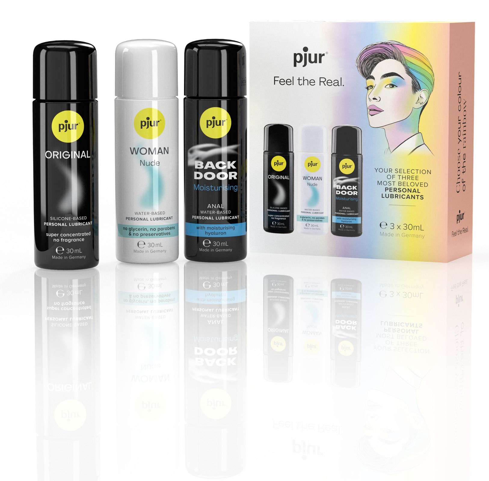 Pjur Pride Box Gleitgel-Set 3x30 ml Reisegrößen