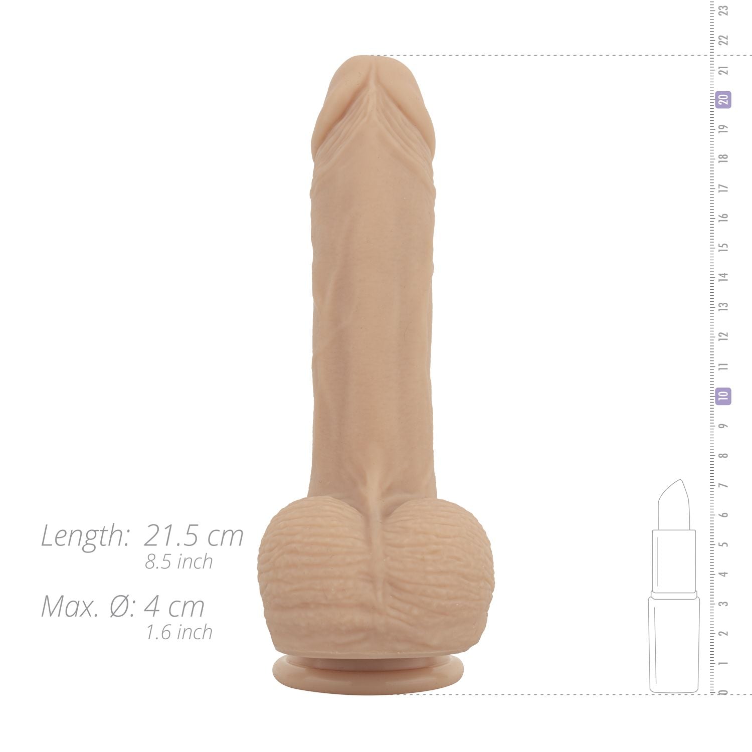 Real Fantasy - Mason Stoßender Vibrations-Dildo mit Wärmefunktion - 20 cm