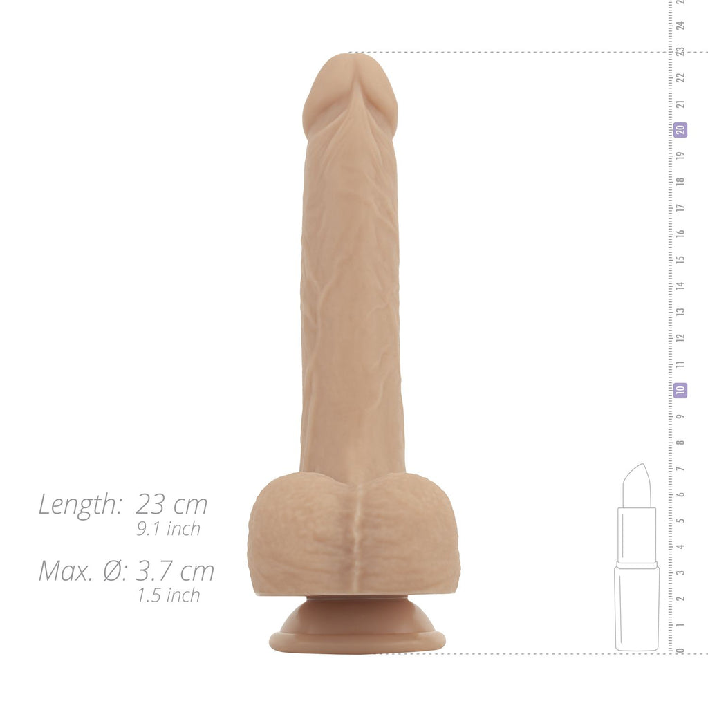 Real Fantasy - Vibrierender Stoßdildo mit Heizfunktion - 21,5 cm