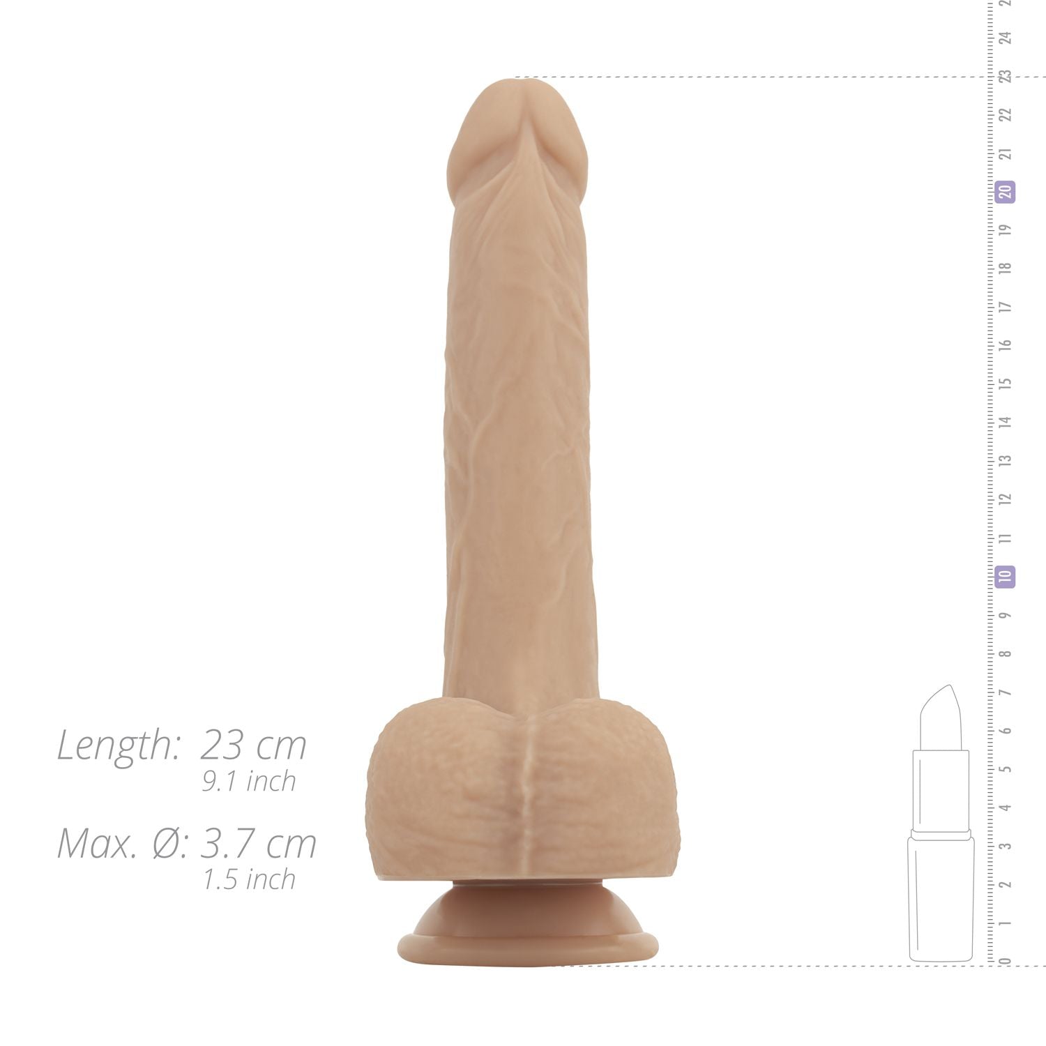 Real Fantasy - Vibrierender Stoßdildo mit Heizfunktion - 21,5 cm