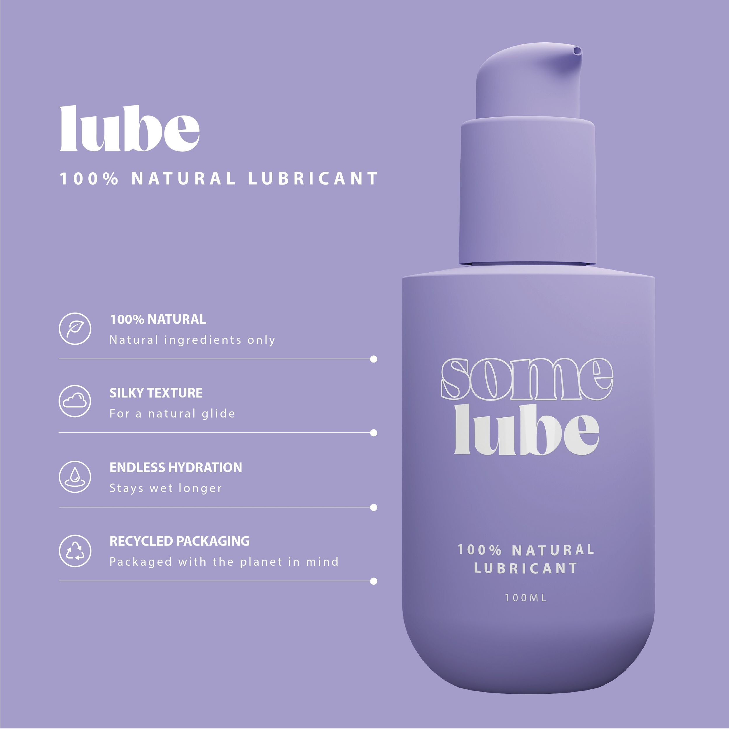 SOME LUBE Natural Gleitgel 100 ml, natürlich, vegan & pH-ausgeglichen