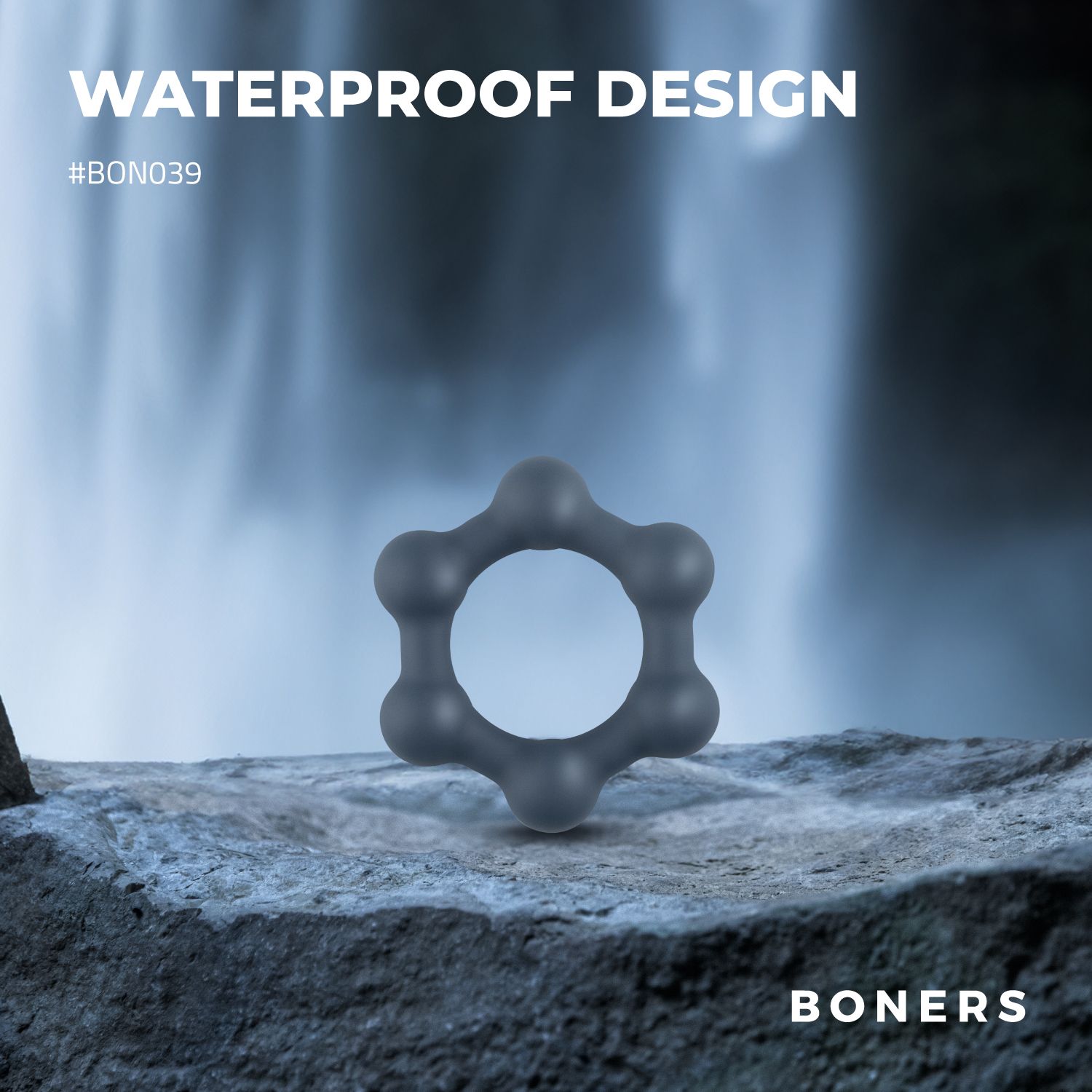 Boners Hexagon Penisring mit Stahlkugeln