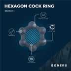 Boners Hexagon Penisring mit Stahlkugeln