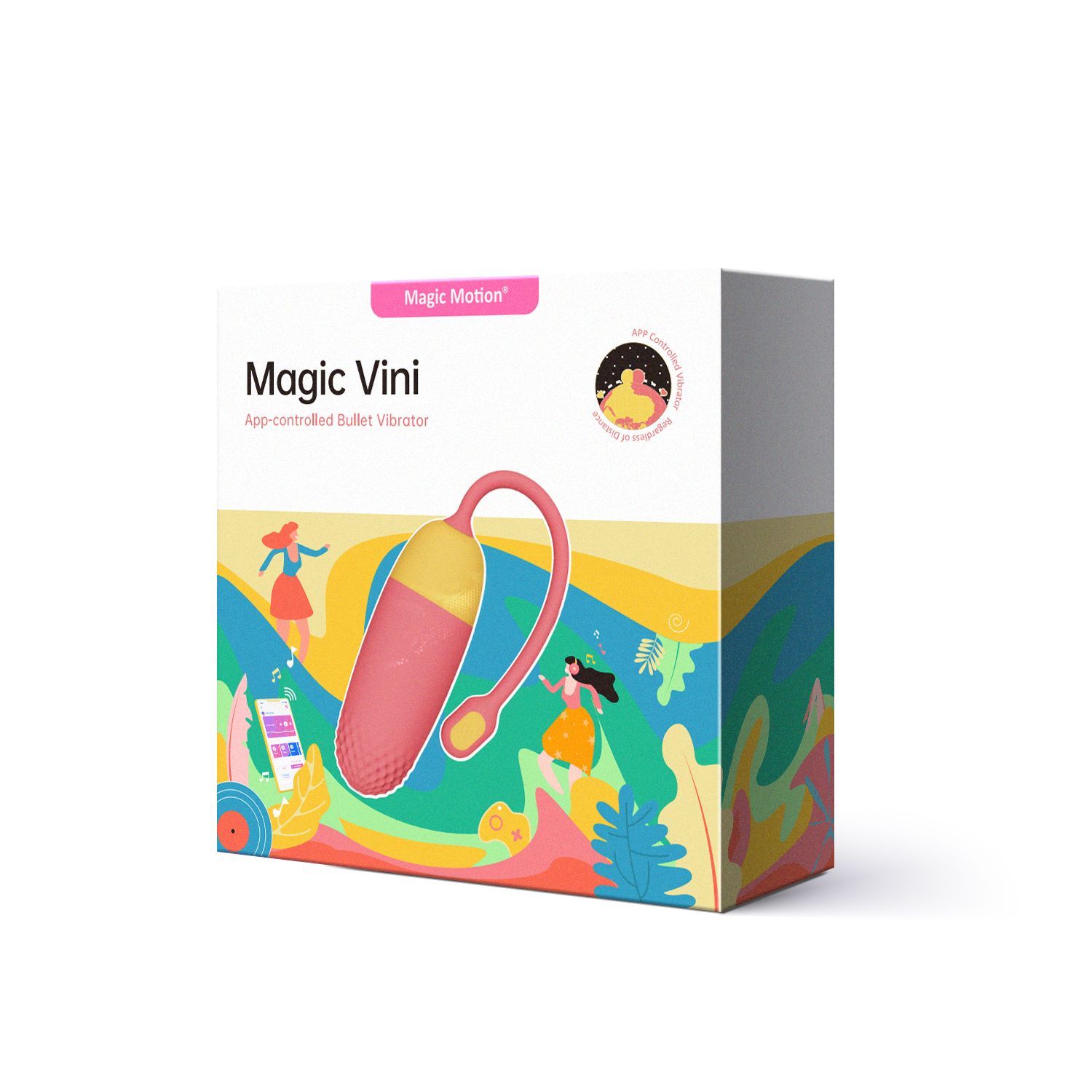 Magic Motion - Vini per App gesteuertes Vibro-Ei - Rosa/Weiß