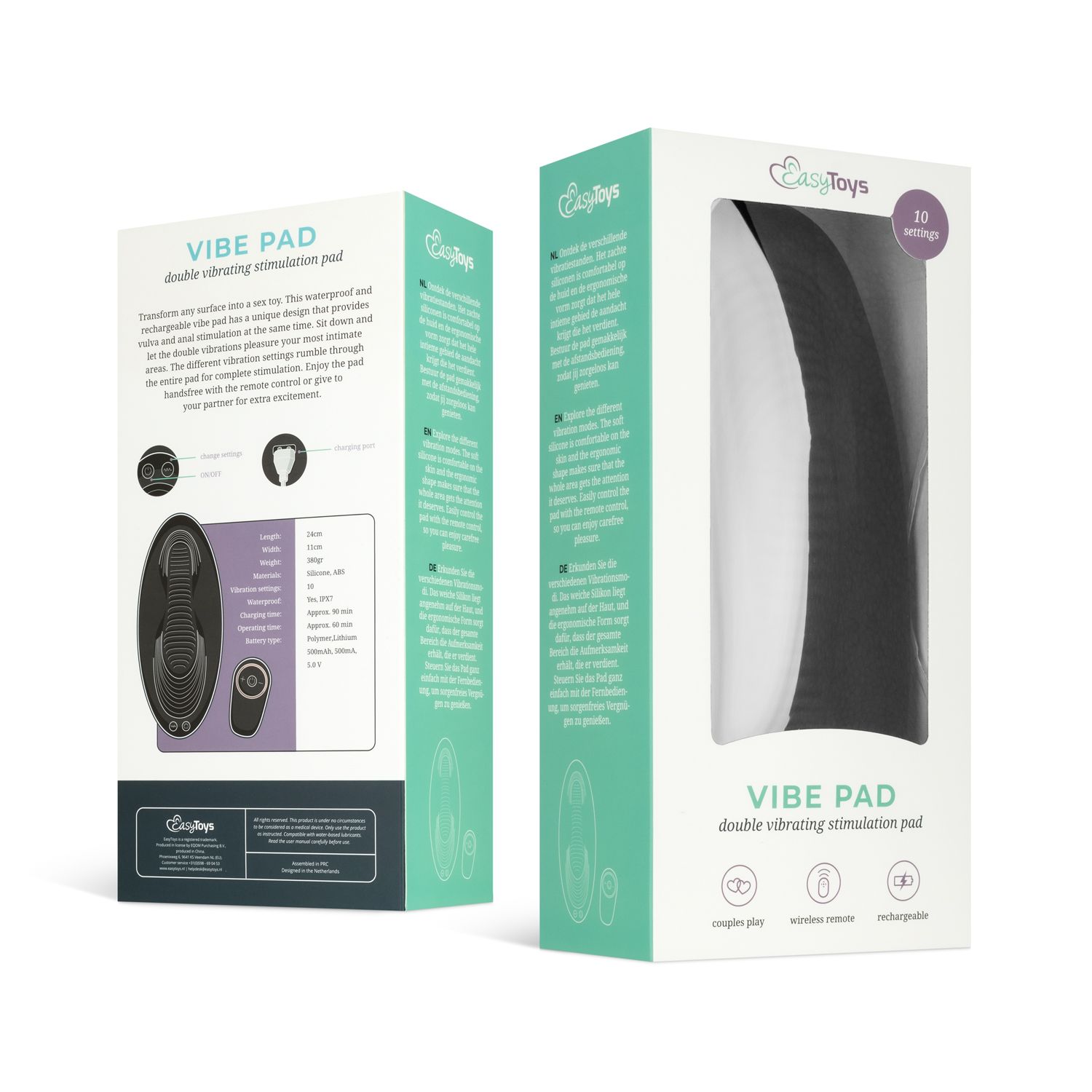 EasyToys - Vibrationspad mit Fernbedienung - Schwarz
