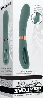 Evolved Novelties - Chick Flick Doppelvibrator - Grün