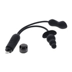 Evolved Novelties - Double My Pleasure Doppelvibrator mit Buttplug - Schwarz